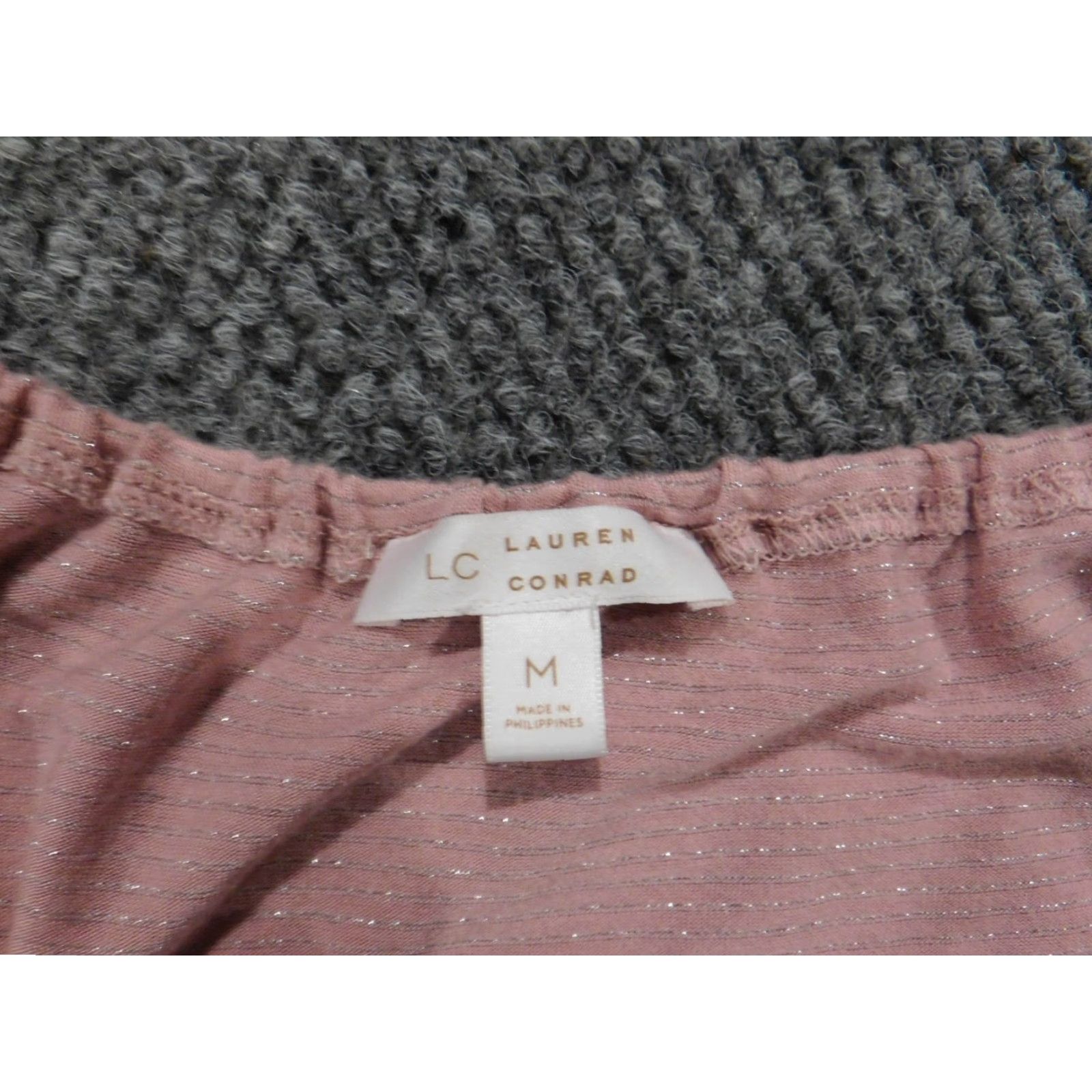Vintage **LC Lauren Conrad Women's Pink Medium Blouse Crew Neck Stretch** User: LC Lauren Conrad Women's Medium Pink Blouse Crew Neck Stretch Size M / US 6-8 / IT 42-44 - 4 Thumbnail
