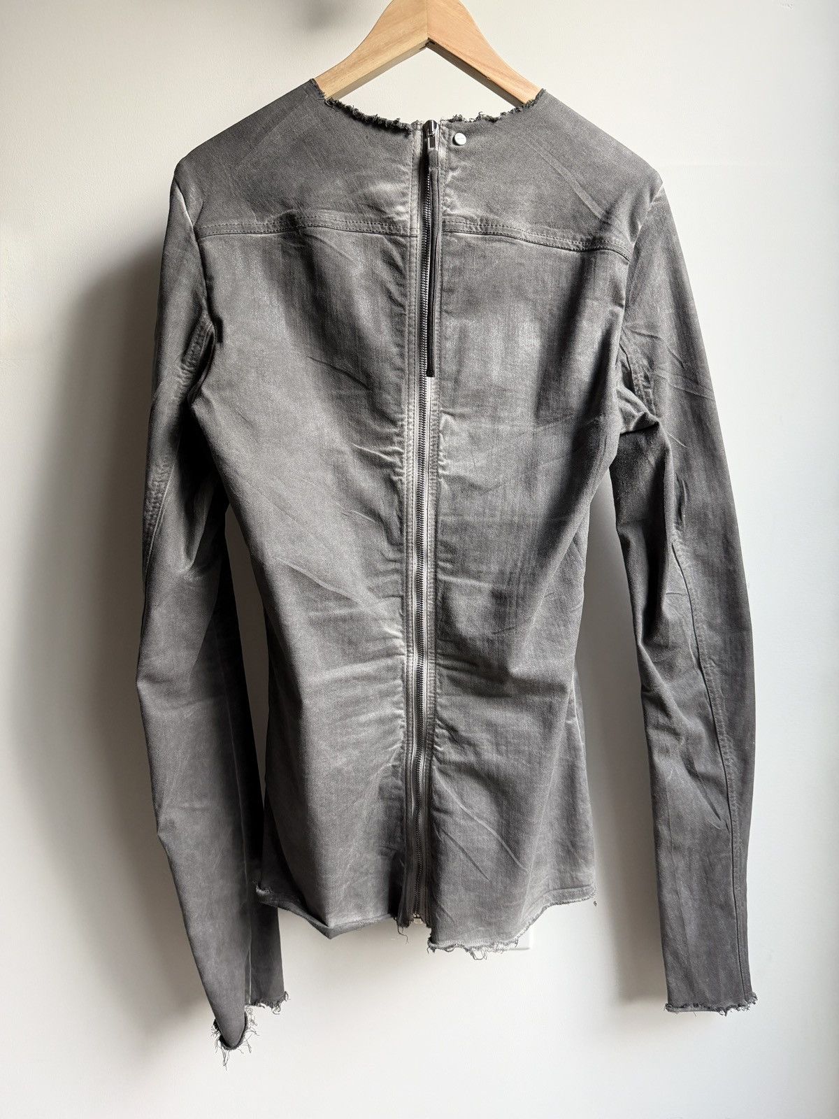 Rick Owens Grey Edfu Denim Long Sleeve T-Shirt sz.50 Size US M / EU 48-50 / 2 - 3 Thumbnail