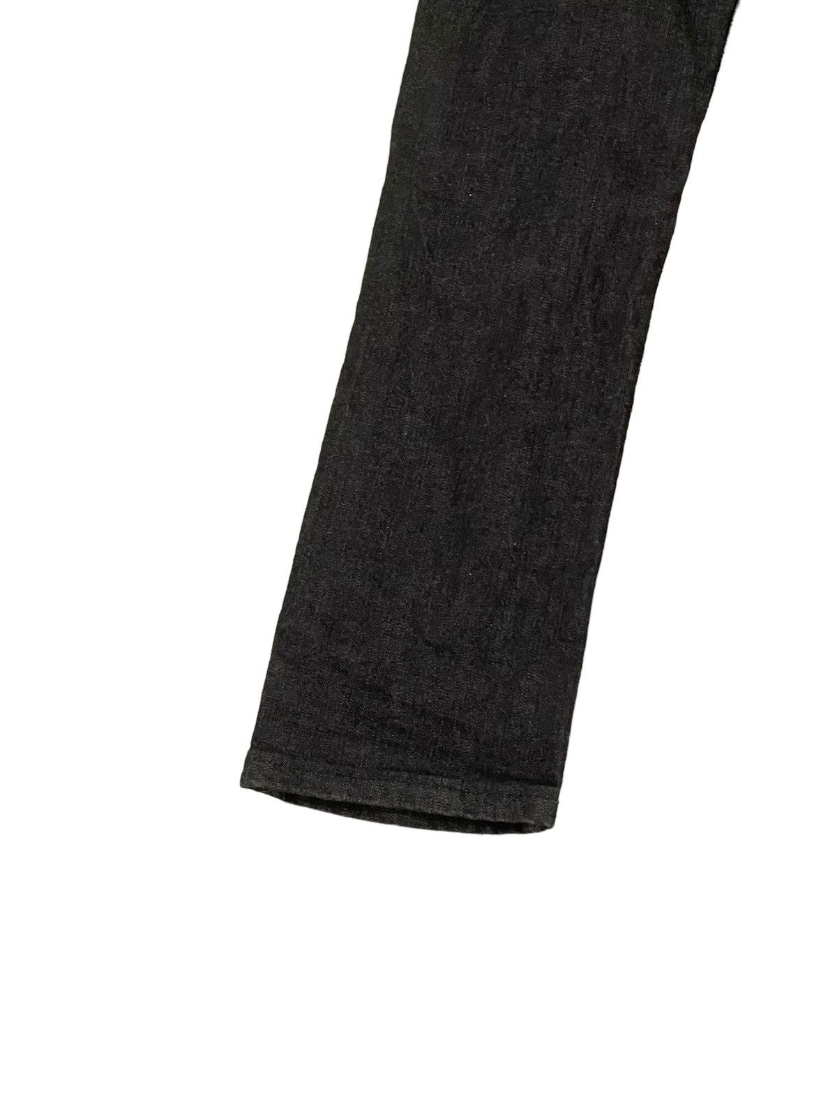 Japanese Brand Distress Jeans K.U.I. Faded Black Skinny Stretch Denim 8🟦6 Size US 31 - 16 Thumbnail