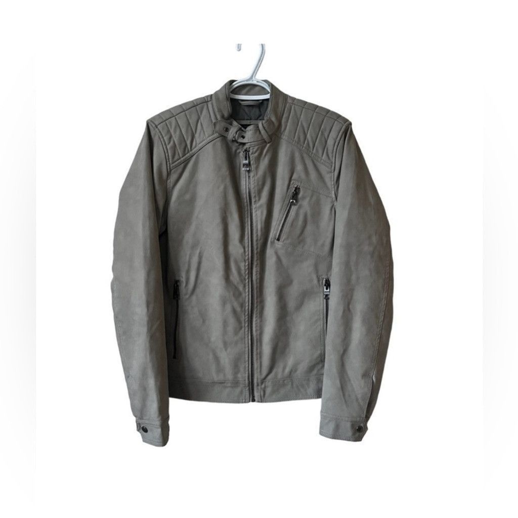 Guess Guess NWT Men's Grey motorcycle drew suedes Jacket size XS Size US XS / EU 42 / 0 - 1 Thumbnail
