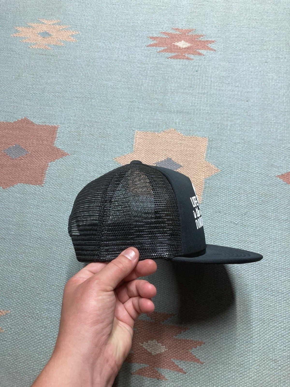 Vintage Vtg trucker hat life is like donut funny joke novelty dough Size ONE SIZE - 7 Thumbnail