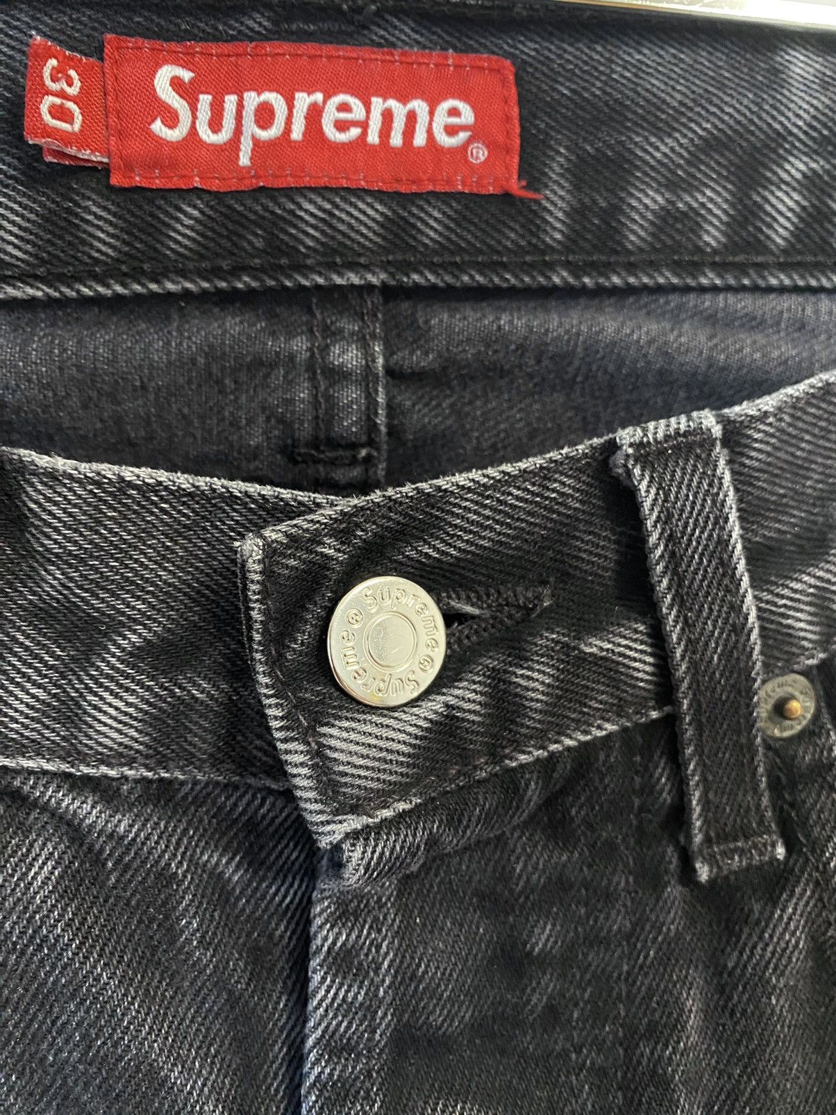 Supreme Supreme Dark Grey Cotton Slim Jeans Size:30 Size US 30 / EU 46 - 3 Thumbnail