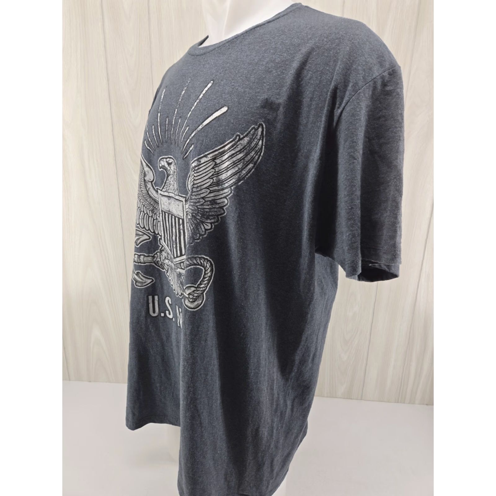 Vintage BattleSpace 7.62 Design US Navy Men's T Shirt Gray 2XL Short Sleeve Crew Neck Cotton Logo Military Patriotic USA/Grey Size US XXL / EU 58 / 5 - 5 Thumbnail