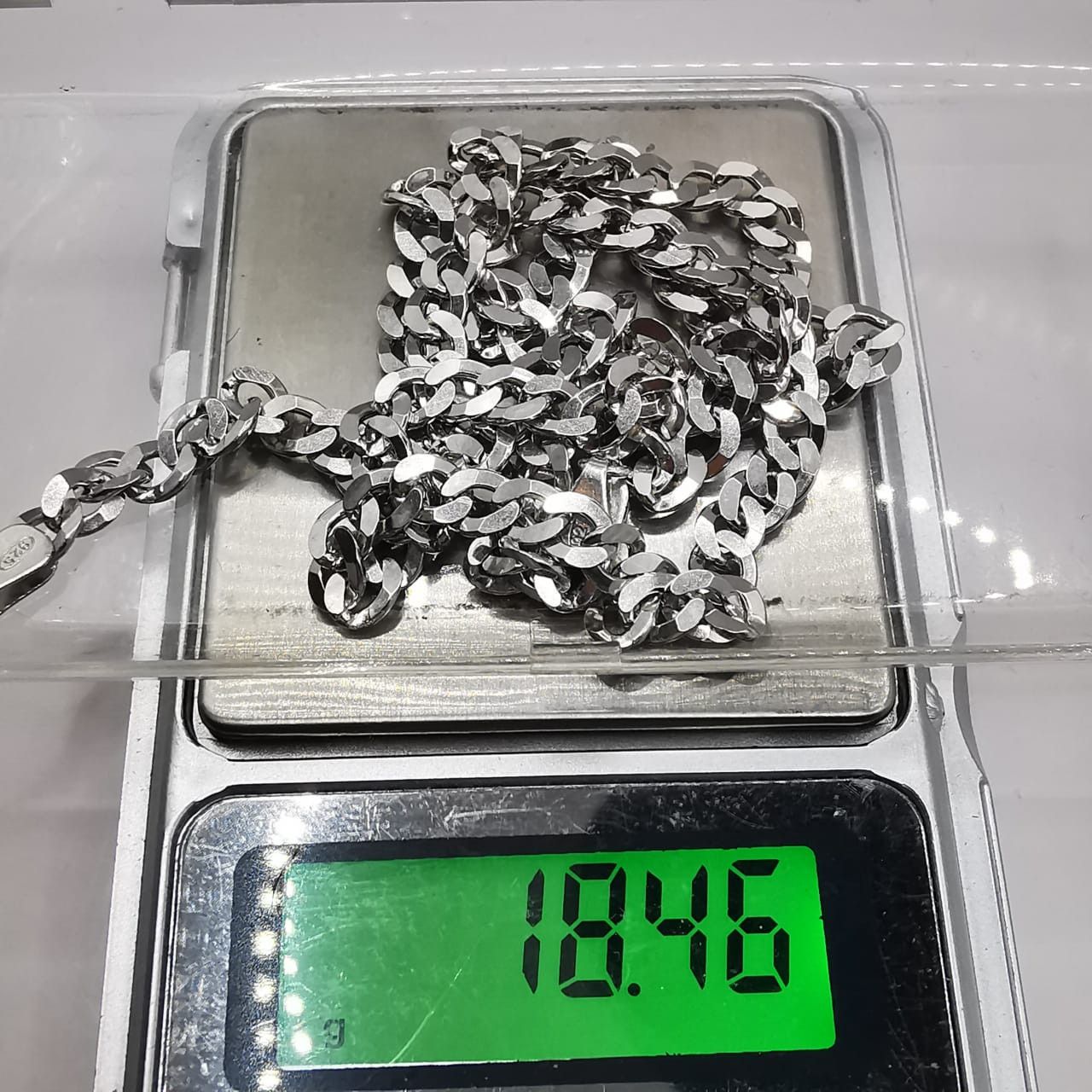 Sterling Silver Vintage Jewelry Chain Necklece,925 Sterling Silver 18,46g Size ONE SIZE - 8 Thumbnail