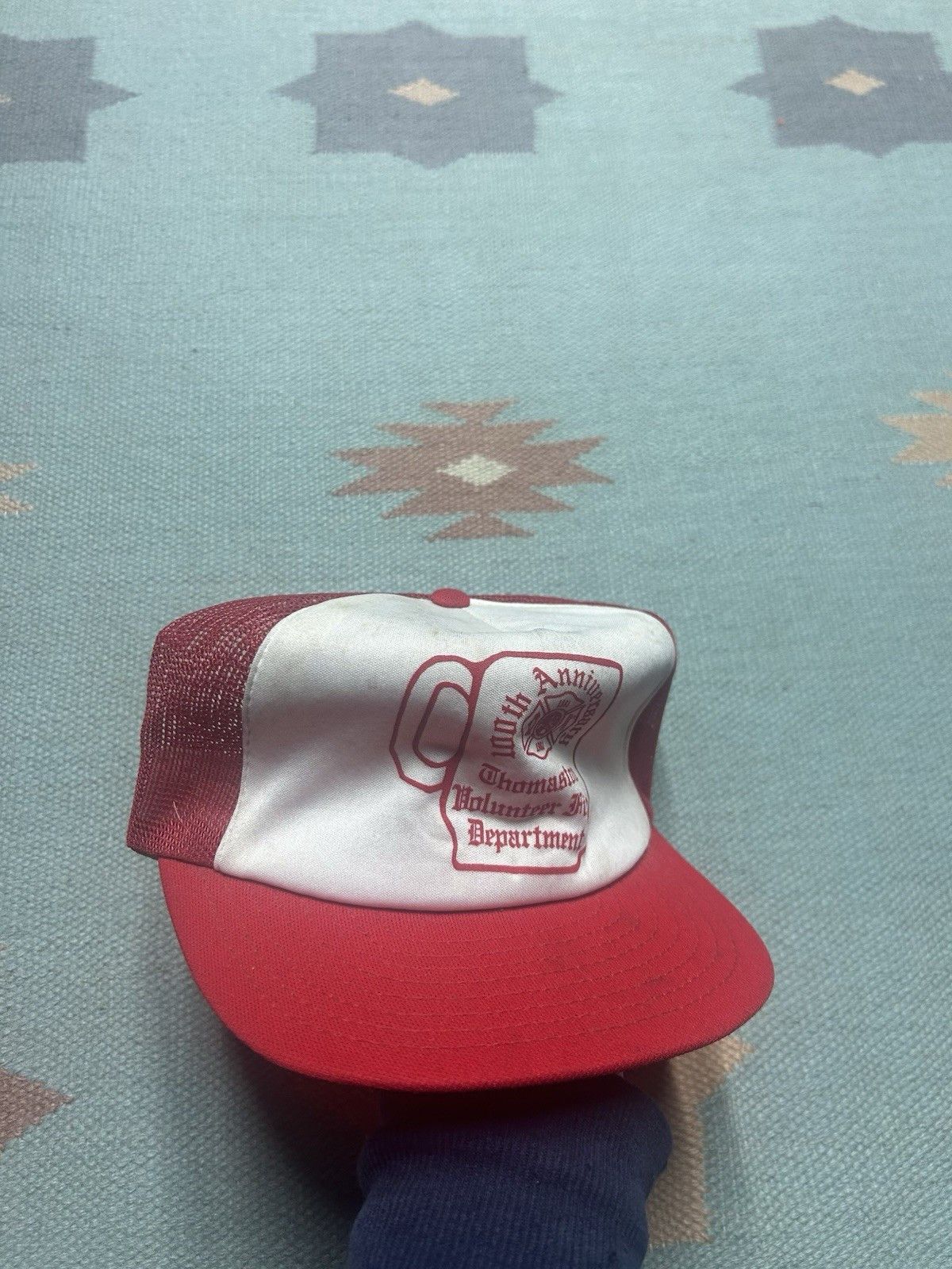 Vintage Vtg trucker hat Thomaston fire department 100th annivers USA Size ONE SIZE - 1 Thumbnail
