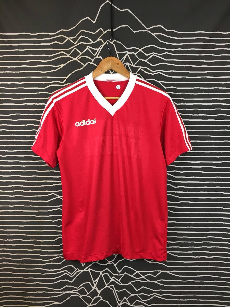 Adidas Vtg 90s Adidas Trefoil Made in Japan V-Neck Athletic Jersey Size US M / EU 48-50 / 2 - 2 Thumbnail