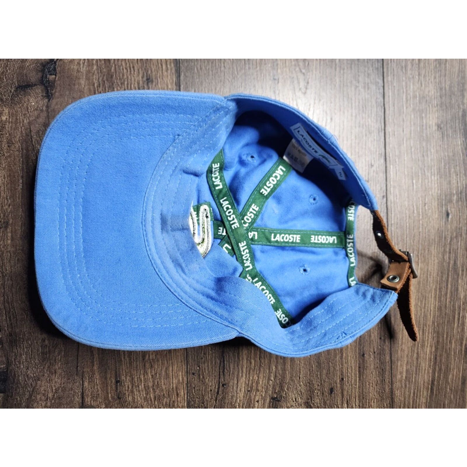 Lacoste VINTAGE Lacoste Blue Big Logo Baseball Cap Hat Adjustable Lightweight Mens Size ONE SIZE - 5 Thumbnail