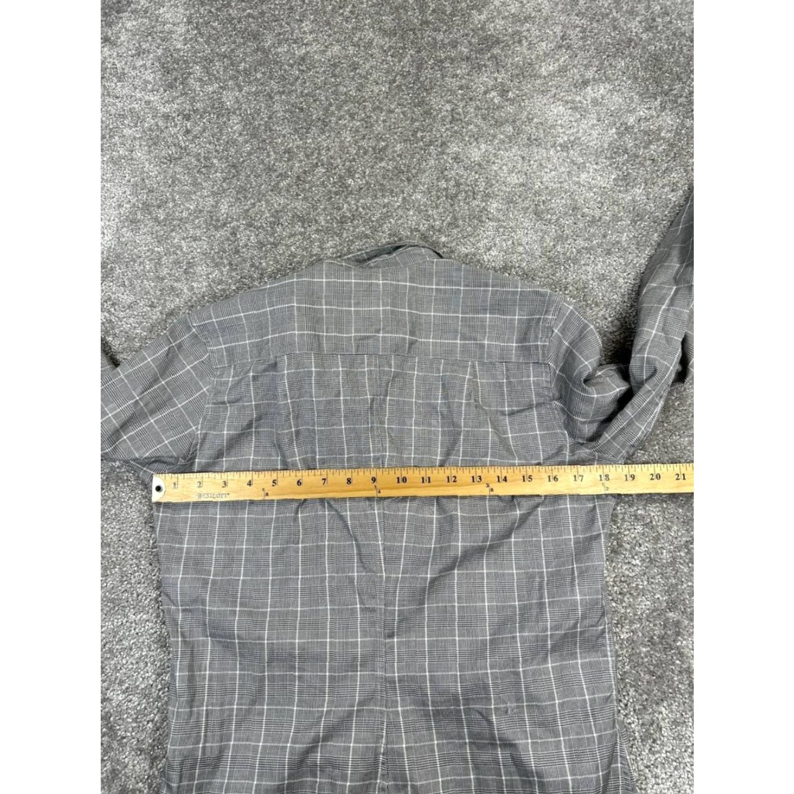 Frank & Eileen Frank & Eileen Shirt Small Gray White Cotton Button-Up Casual Classic Check Womens Size S / US 4 / IT 40 - 6 Thumbnail