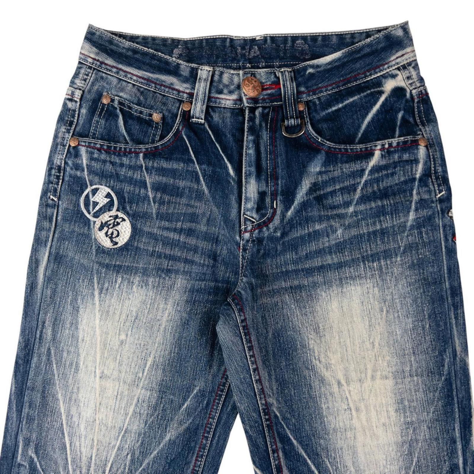 Other Vintage Big Train Embroidered Demon Denim Jeans Size W30 Size US 30 / EU 46 - 4 Thumbnail