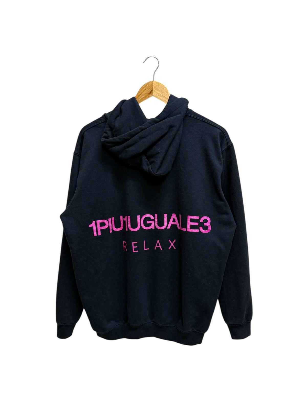 Japanese Brand 1PIU1UGUALE3 pink word pullover sweater hoodie Size US L / EU 52-54 / 3 - 1 Thumbnail