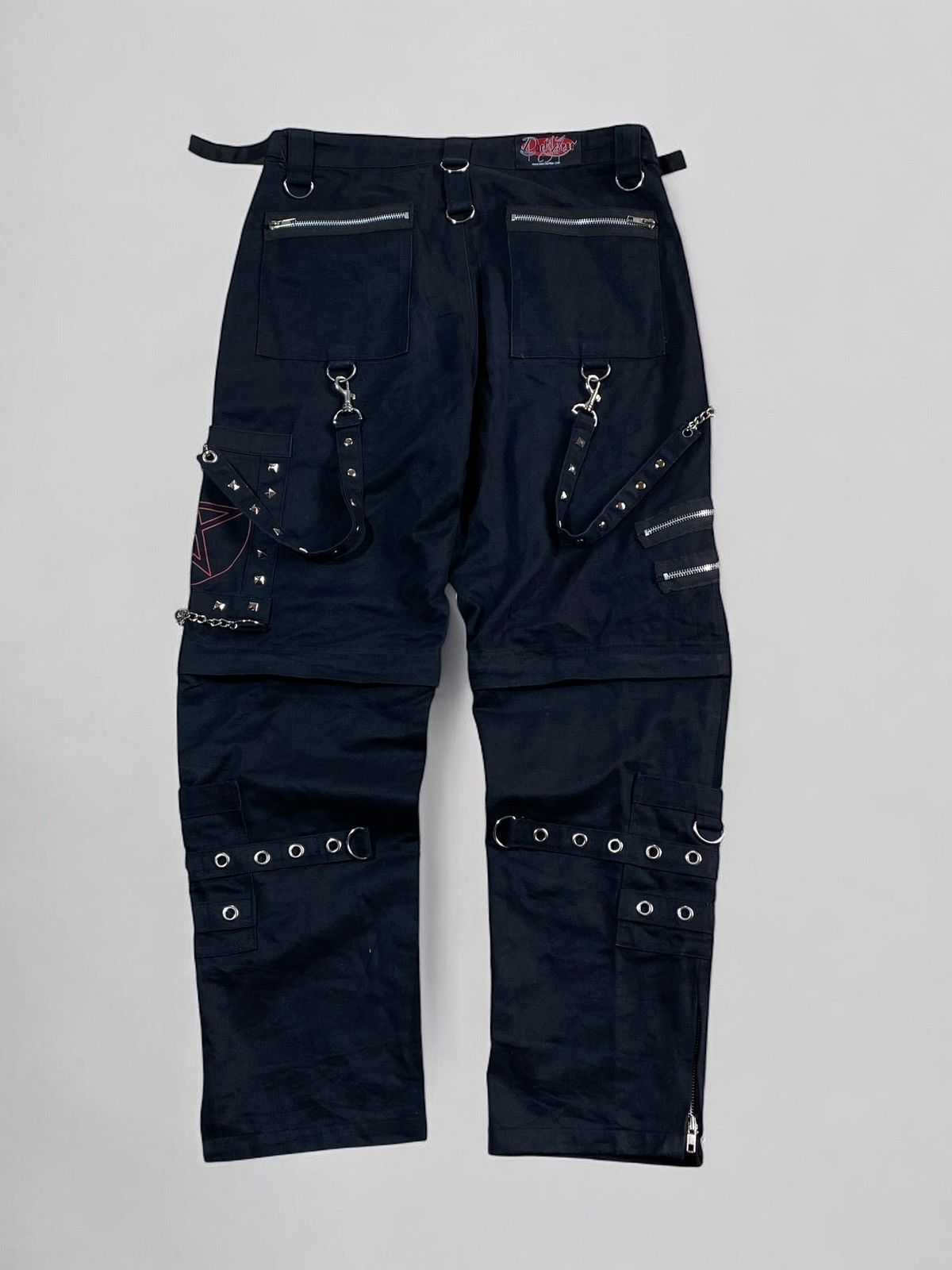 Band Tees 🔥 OPIUM Y2K STYLE DEMONIA PENTAGRAM CHAINS GOTH CARGO PANTS Size US 32 / EU 48 - 2 Thumbnail