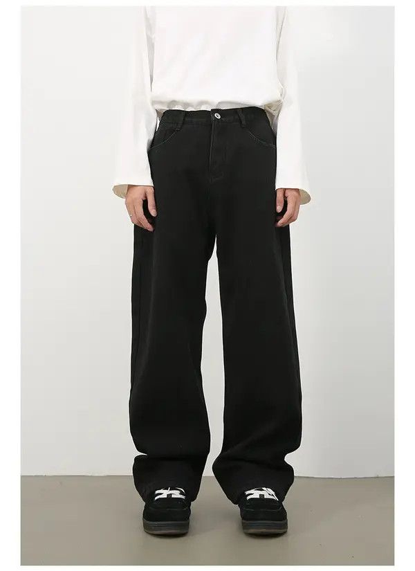 Japanese Brand Masuda x Miho Washed Vintage Loose Straight Black Jeans Size US 32 / EU 48 - 1 Thumbnail