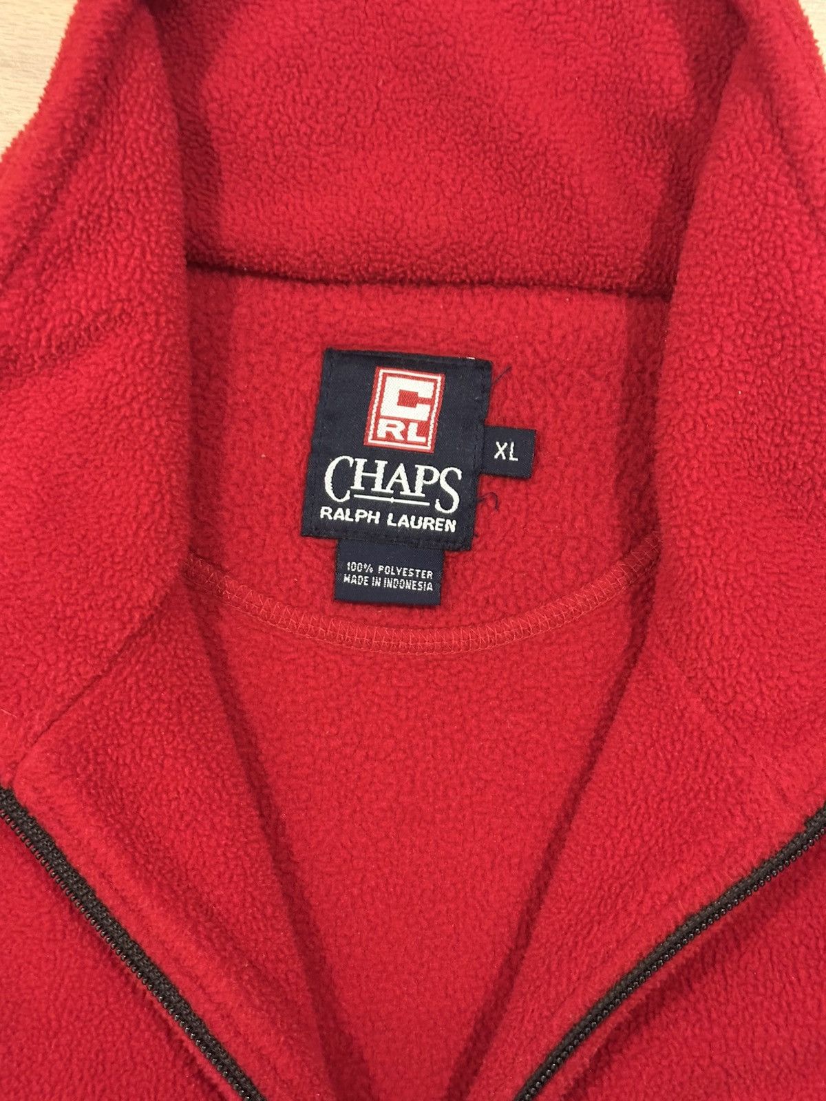 Chaps Ralph Lauren Vintage Chaps Ralph Lauren Red Zip Up Fleece XL Size US XL / EU 56 / 4 - 7 Thumbnail