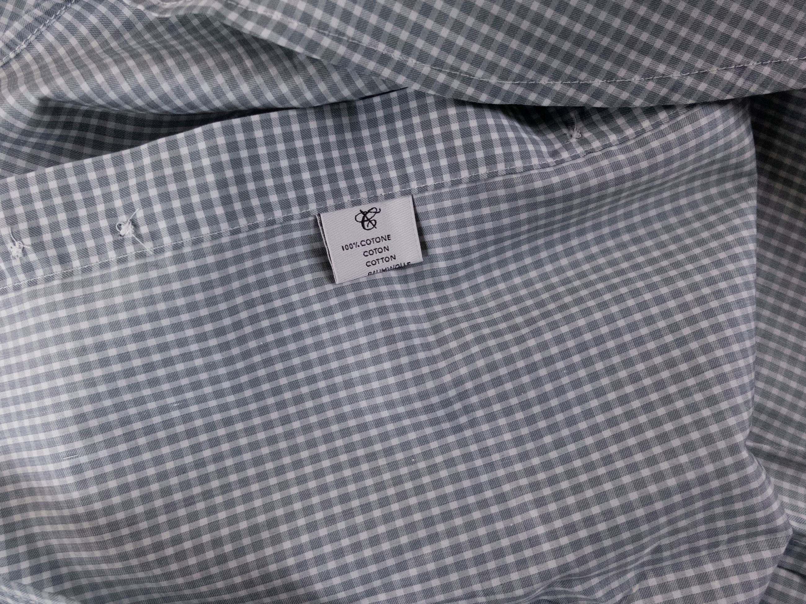 Canali CANALI green slim fit plaid gingham cotton dress shirt 43 17 Size US XL / EU 56 / 4 - 5 Thumbnail