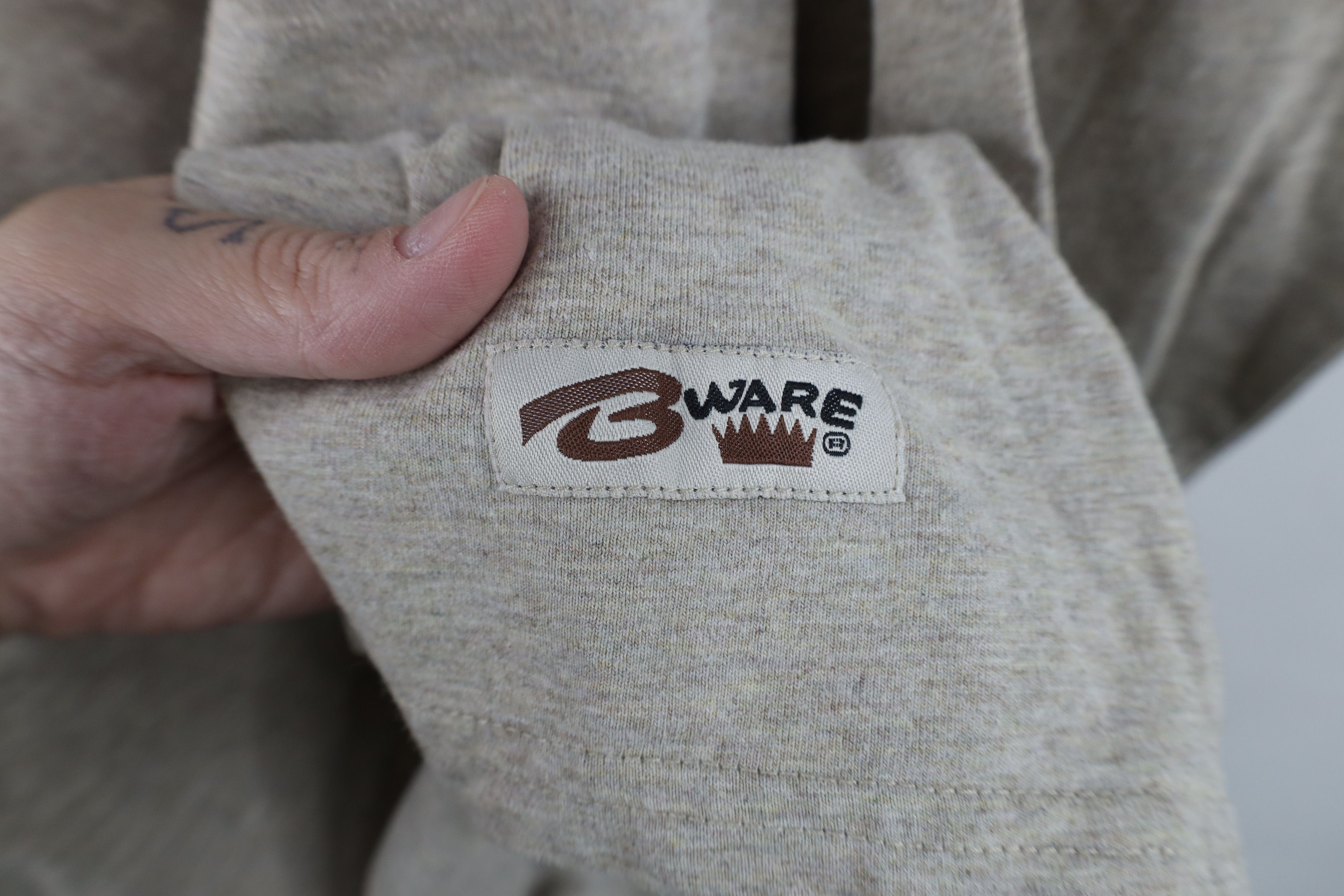 Vintage Vintage 90s Streetwear Long Sleeve T-Shirt Oatmeal Brown Size US XXL / EU 58 / 5 - 4 Thumbnail
