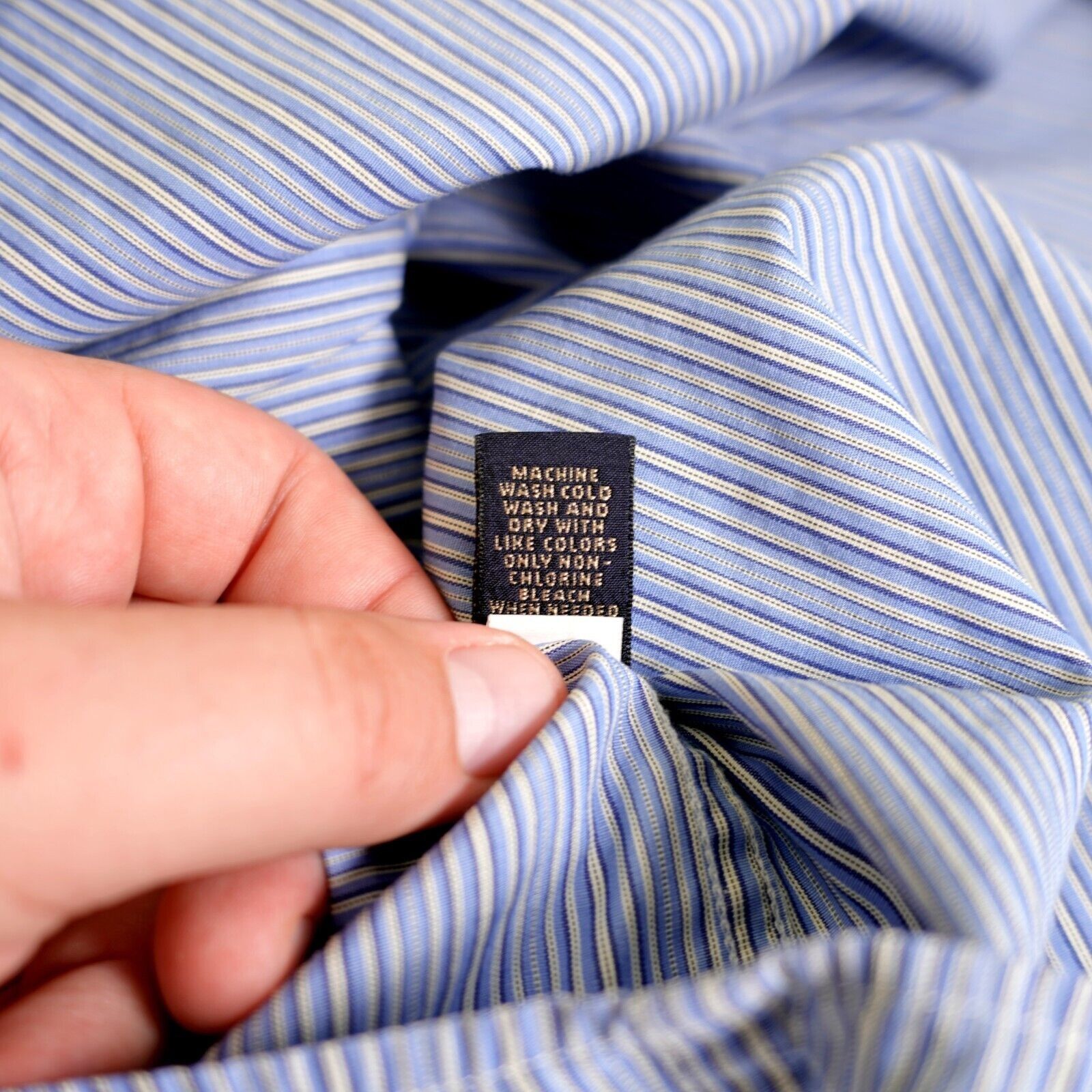 Banana Republic DAMAGED Banana Republic Blue Striped Large Pocket Button Fro Size US L / EU 52-54 / 3 - 12 Thumbnail