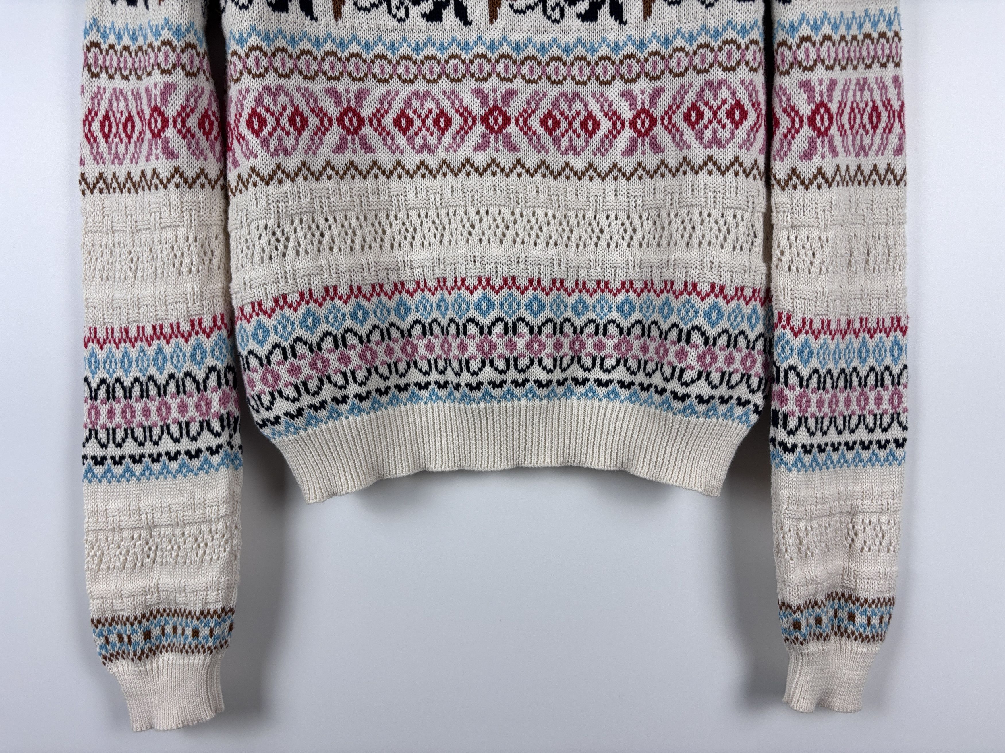 Weekend Max Mara Weekend Max Mara Fair Isle Cotton Knit Sweater Pullover S Size S / US 4 / IT 40 - 7 Thumbnail
