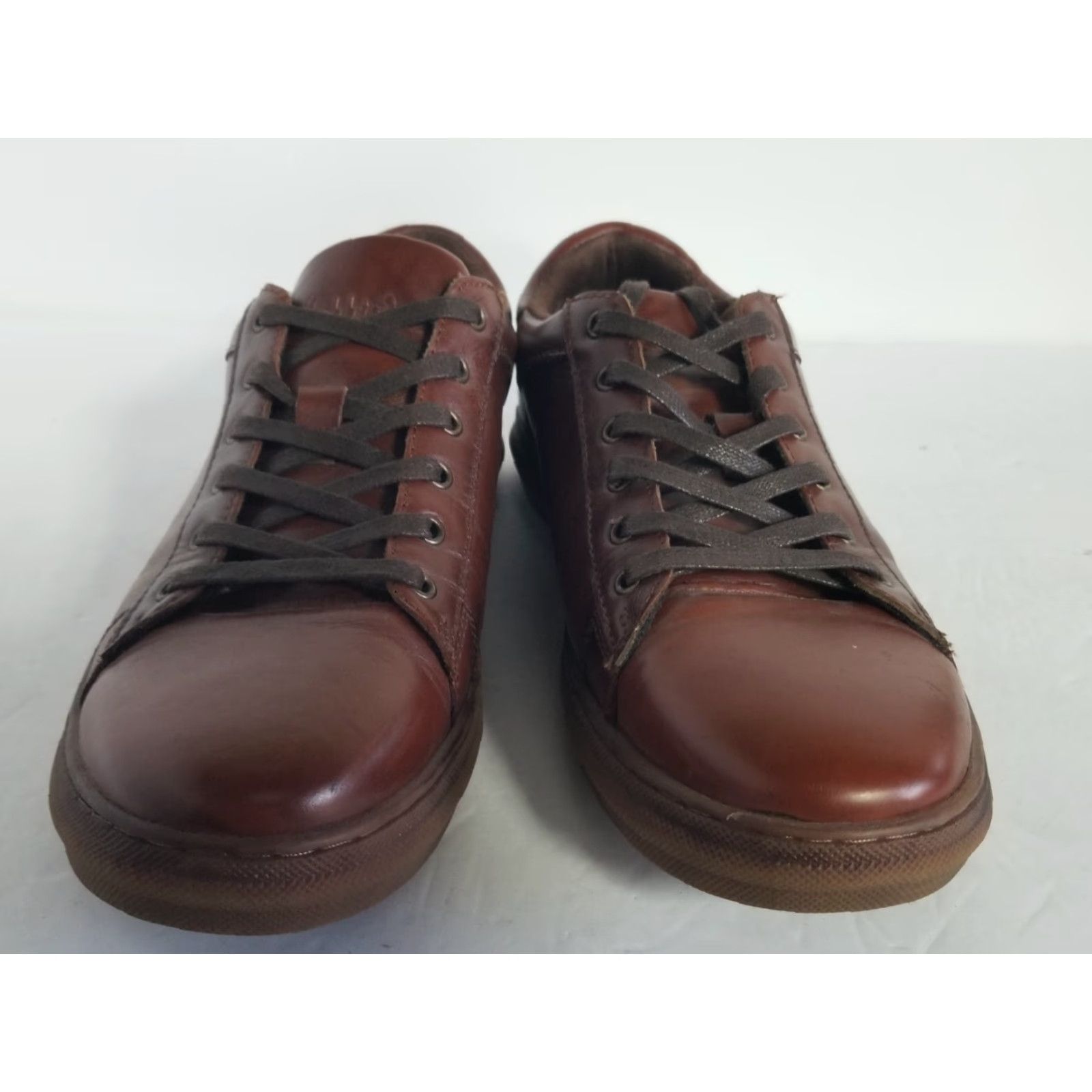 Vintage Azkbird Brown Leather Sneakers Oxfords Men Size 10 Athletic Rubber Upper Men's Shoes Brown Sneakers 10 Size US 10 / EU 43 - 6 Thumbnail