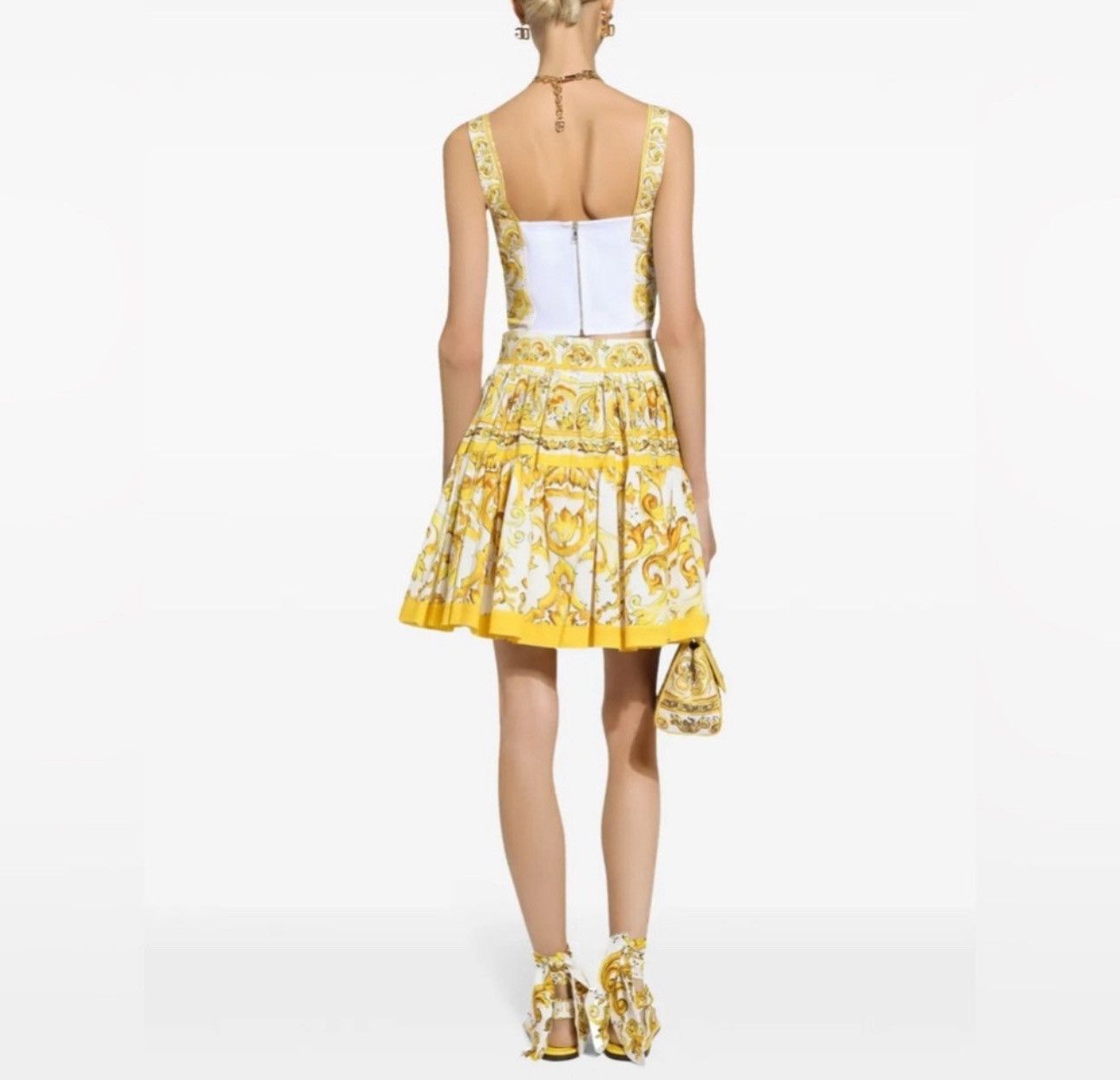 Dolce & Gabbana DOLCE & GABBANA MAJOLICA PRINT CORSET TOP Size M / US 6-8 / IT 42-44 - 3 Thumbnail