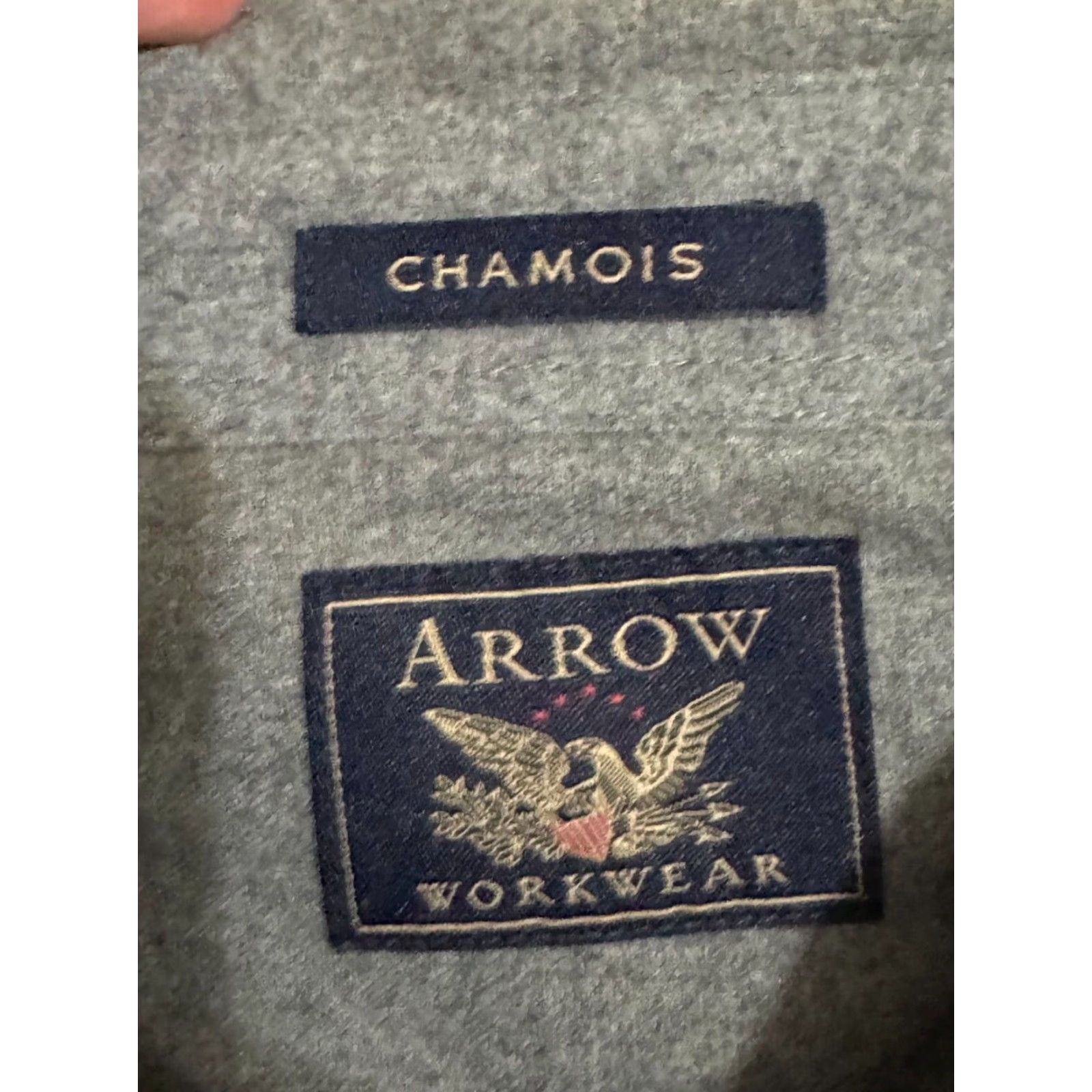 Arrow VINTAGE Arrow Shirt Gray Flannel Long Sleeve Button Up Work Casual 90s Outdoor Mens XL Size US XL / EU 56 / 4 - 3 Thumbnail