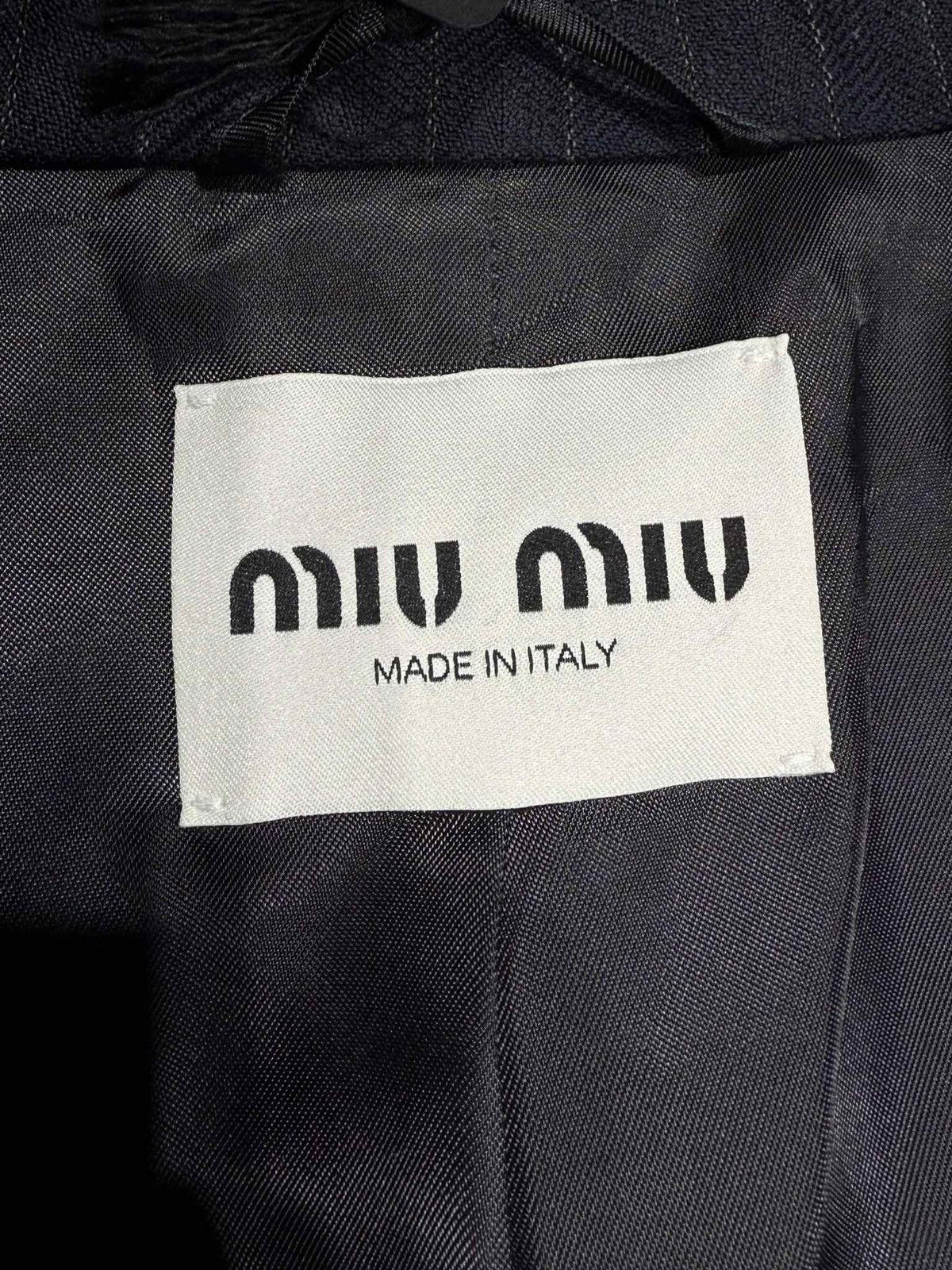 Miu Miu Miu Miu Bleu Single-Breasted Pinstripe Coat Size US M / EU 48-50 / 2 - 10 Thumbnail