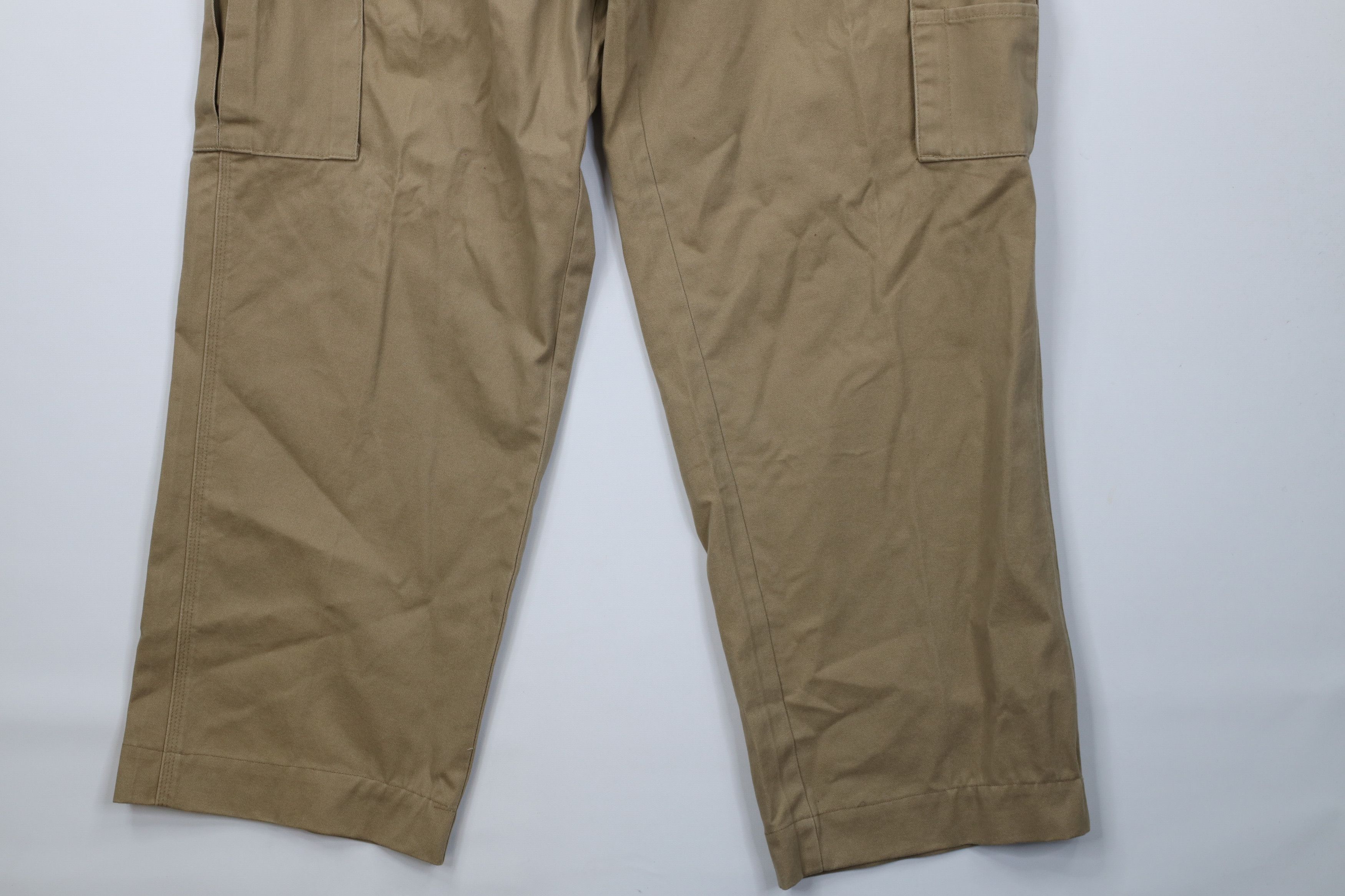Cabelas Vintage 90s Cabelas Baggy Wide Leg Cargo Pants Beige Cotton Size US 38 / EU 54 - 4 Thumbnail