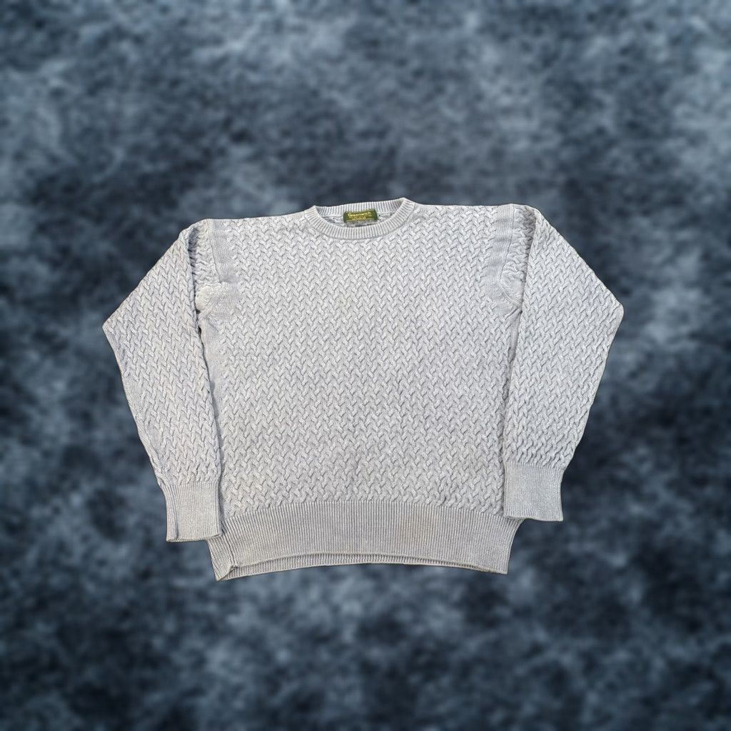 Vintage VINTAGE Greenwich Sweater Womens L Blue Silk Cotton Chunky Knit Fisherman 90s Size L / US 10 / IT 46 - 1 Thumbnail