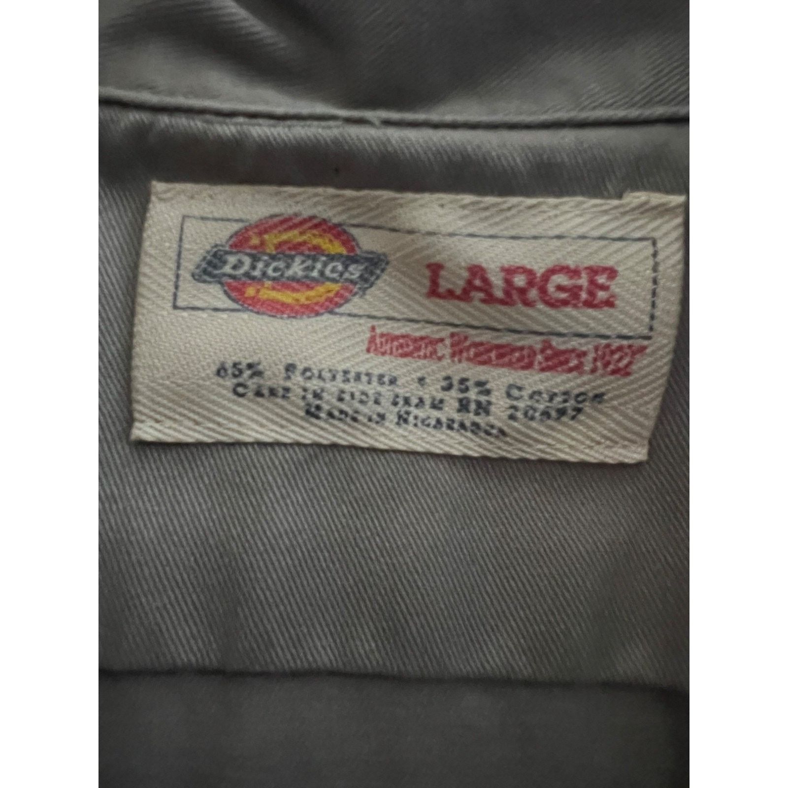 Dickies Dickies Gray Black Double Graphic Mechanic Button Up Shirt L Size US L / EU 52-54 / 3 - 7 Thumbnail