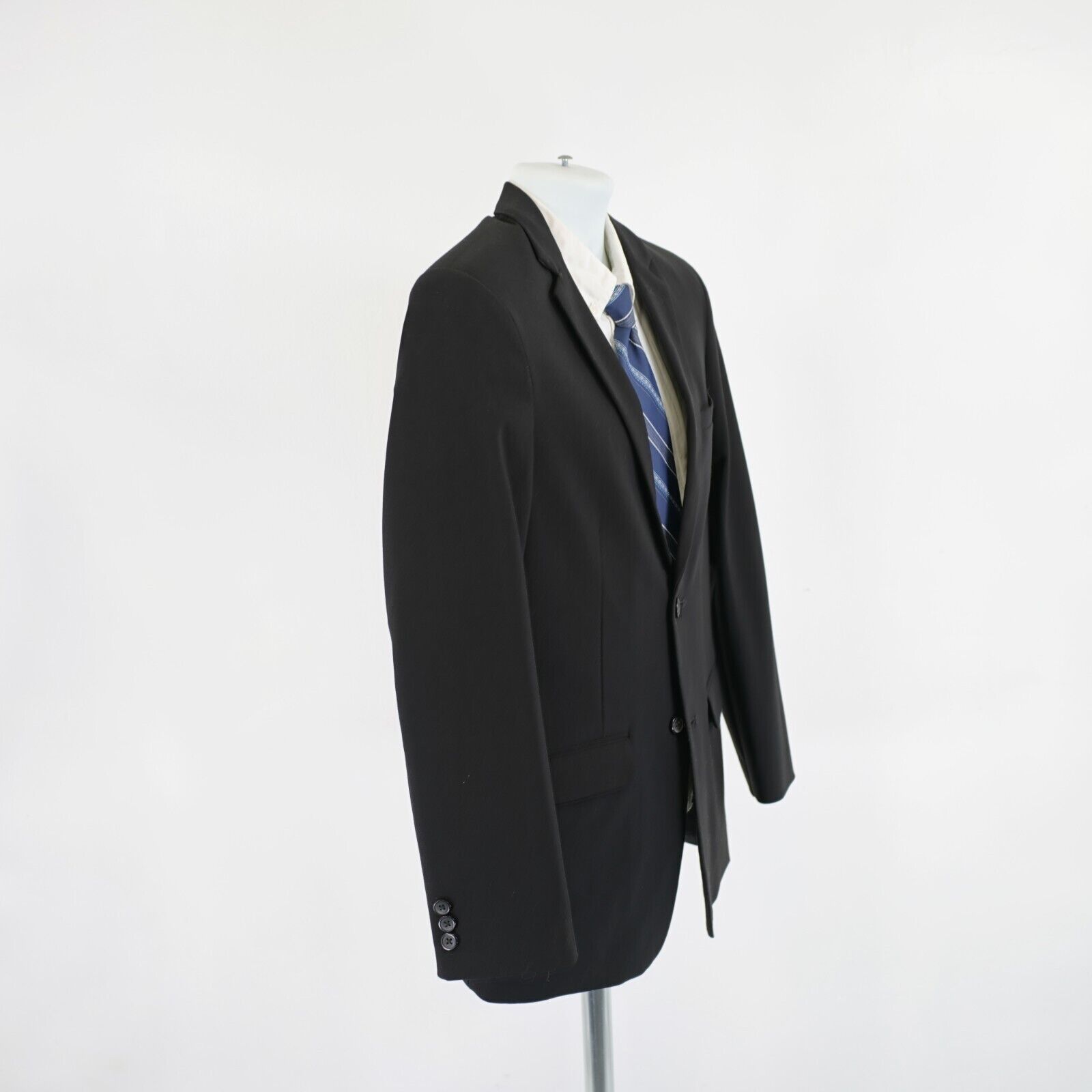 Van Heusen Boys Van Heusen Flex 3 Piece Suit W/ 2 Clip On Ties 20R Blac Size 34S - 9 Thumbnail