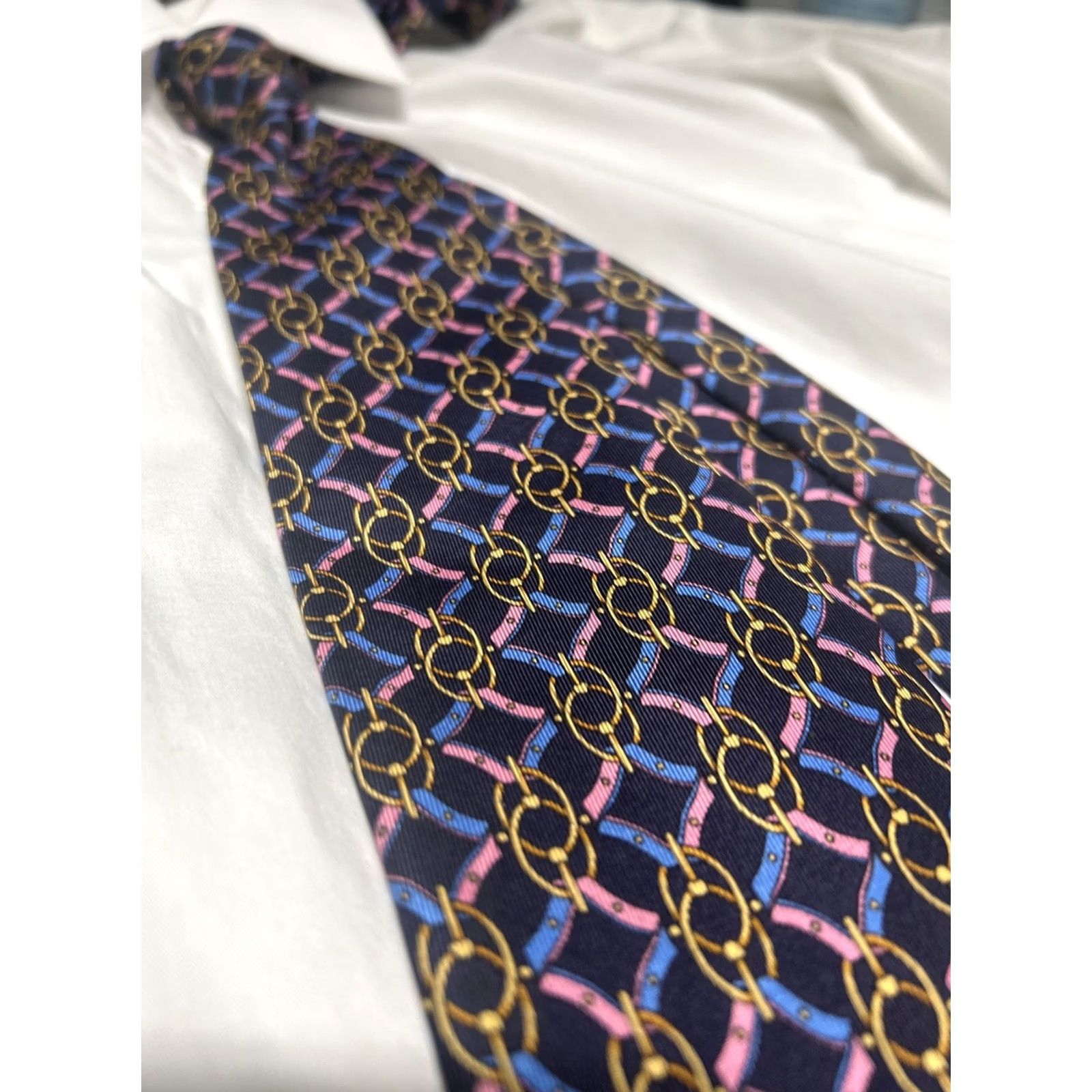 Harrods VINTAGE Harrods Tie 100% Silk Made in England Geometric Pharaoh Egyptian Designer Size ONE SIZE - 3 Thumbnail