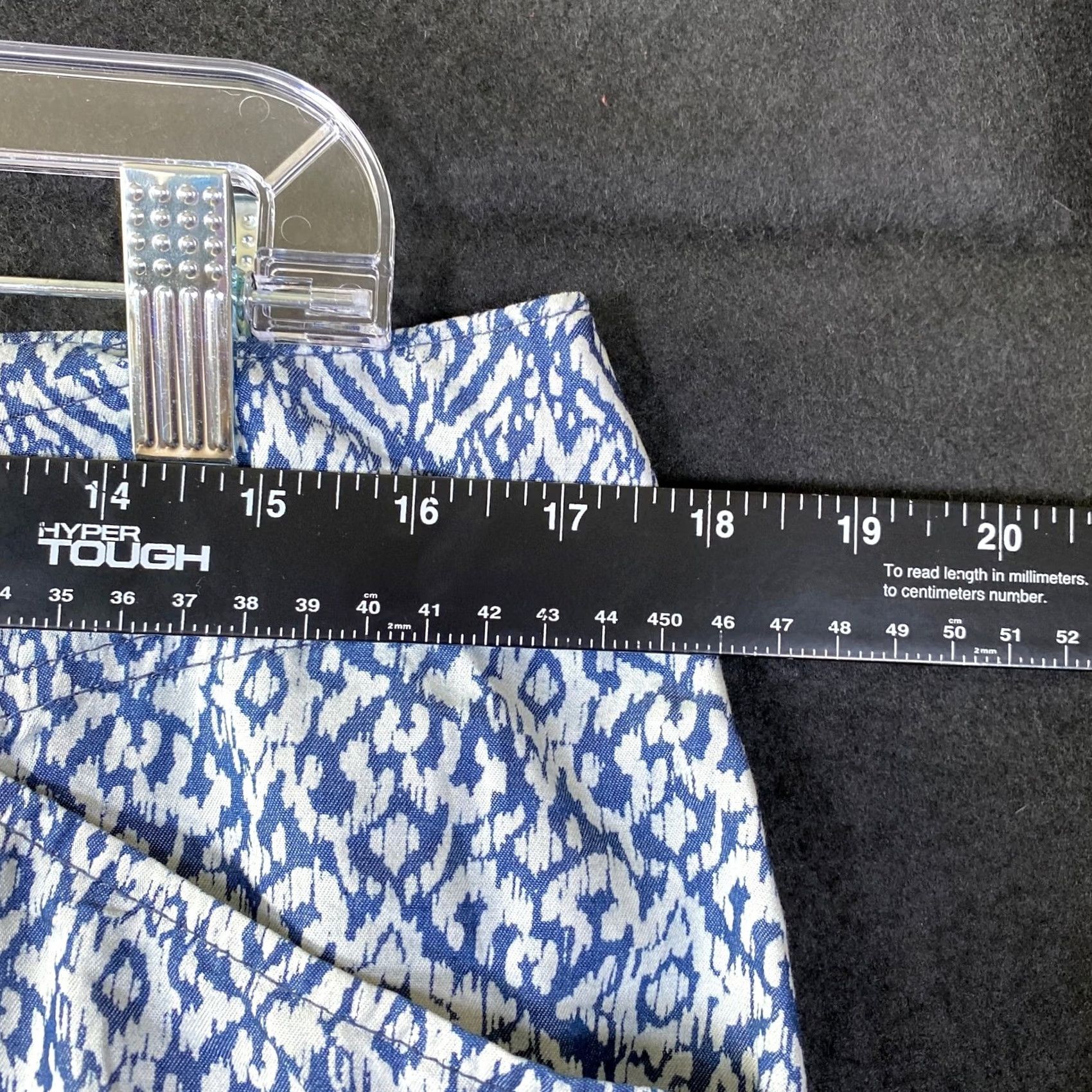 Vintage Chicos Womens Pants Blue White Geometric Light Weight Cropped 2 (L) Size 24" / US 00 / IT 34 - 6 Thumbnail