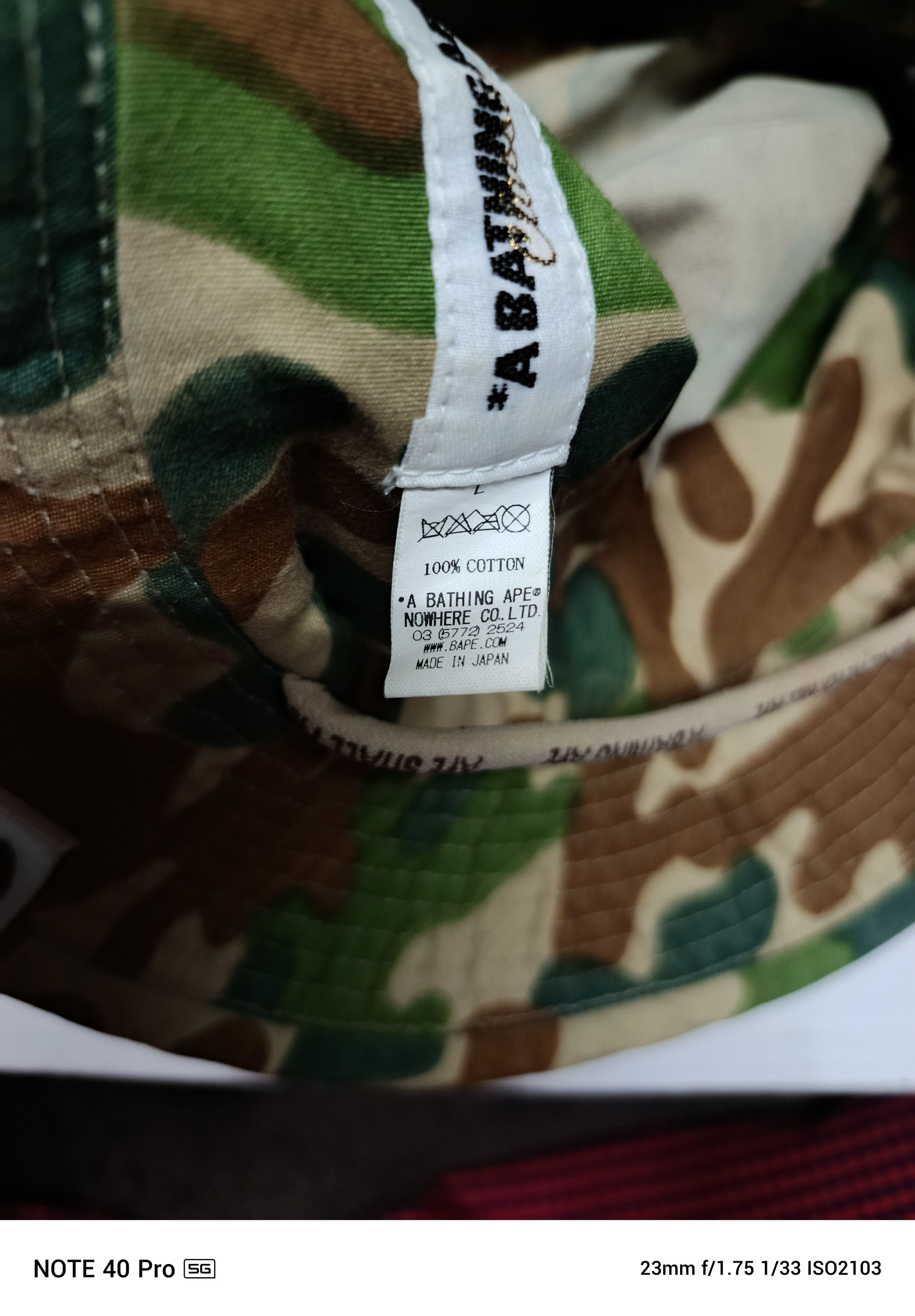 Bape Puzzle Camo Bucket Hat Size ONE SIZE - 10 Thumbnail