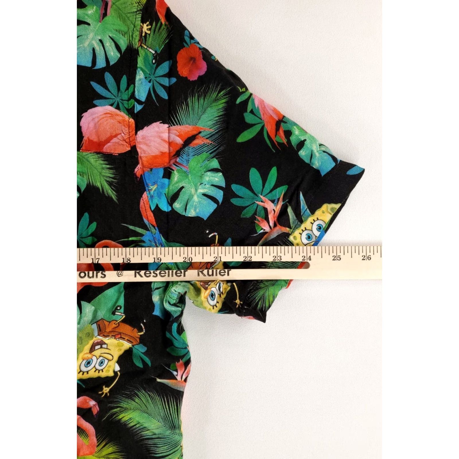 H&M H&M Shirt Mens L Hawaiian SpongeBob SquarePants Pink Flamingos Rayon Black Multicolor Long Sleeve Short Sleeve (Note: original has short sleeves) Size US L / EU 52-54 / 3 - 4 Thumbnail
