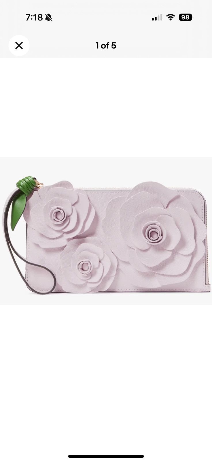 Kate Spade Kate Spade x LOVESHACKFANCY Embellished Flora Wristlet Size ONE SIZE - 1 Thumbnail