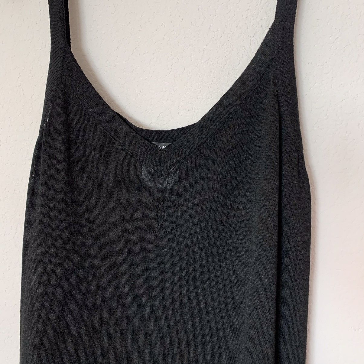Chanel Chanel sheer logo black knit dress Size M / US 6-8 / IT 42-44 - 11 Thumbnail