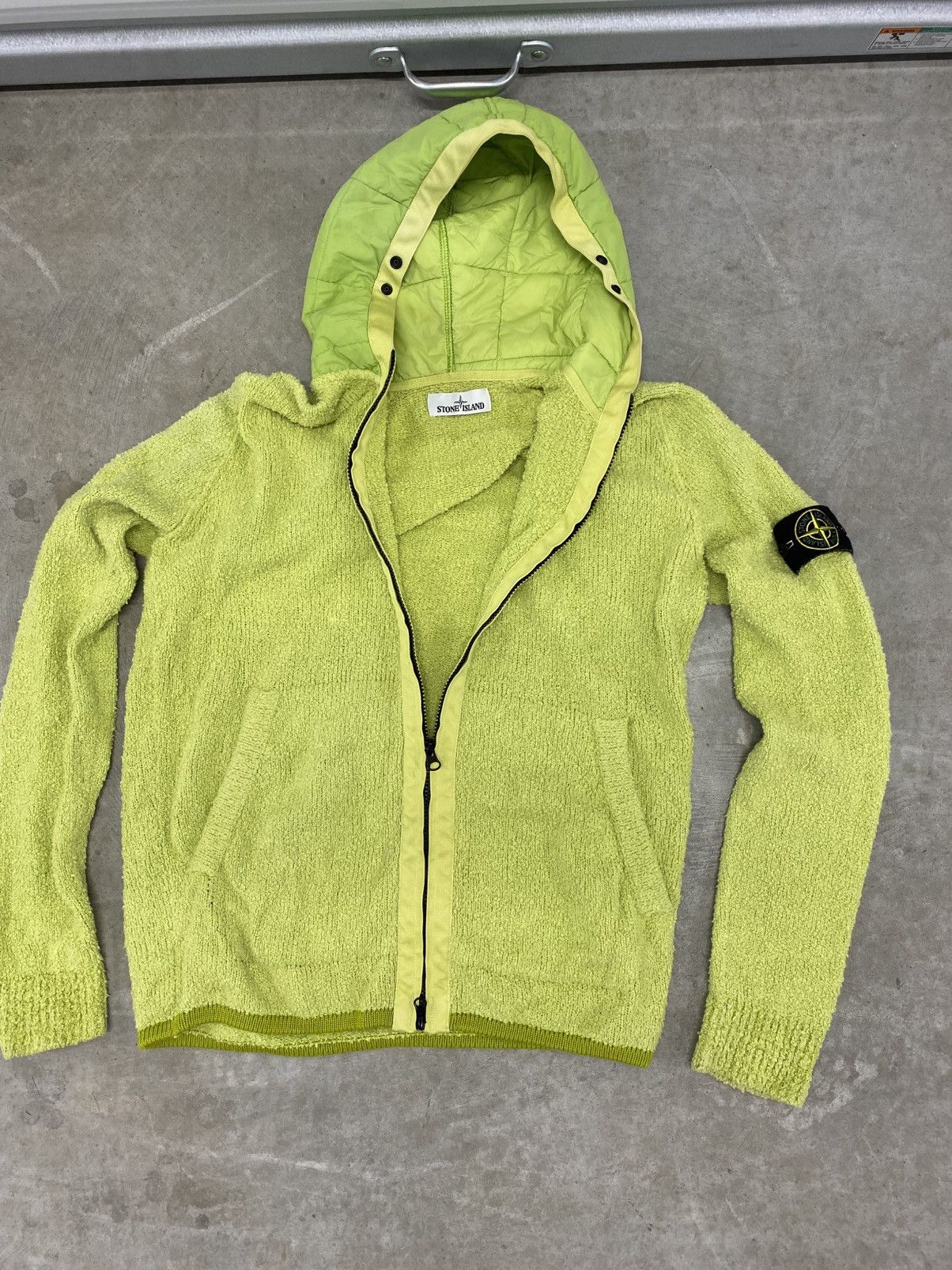 Stone Island SS19 Stone Island Zip Hoodie Jacket Lime Green - Large Size US L / EU 52-54 / 3 - 3 Thumbnail
