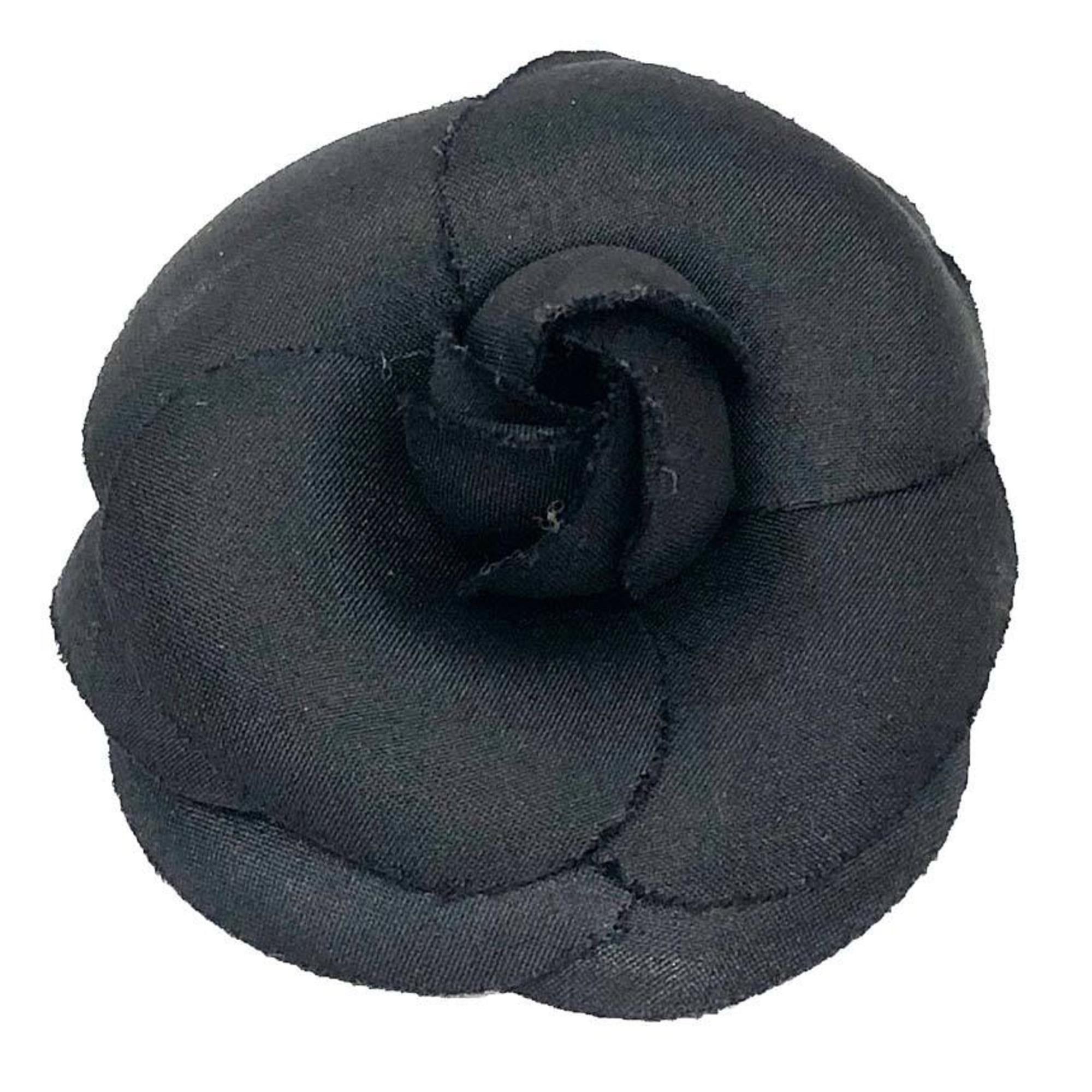 Chanel CHANEL Camellia Corsage Brooch Black Chanel Women's Size ONE SIZE - 1 Thumbnail