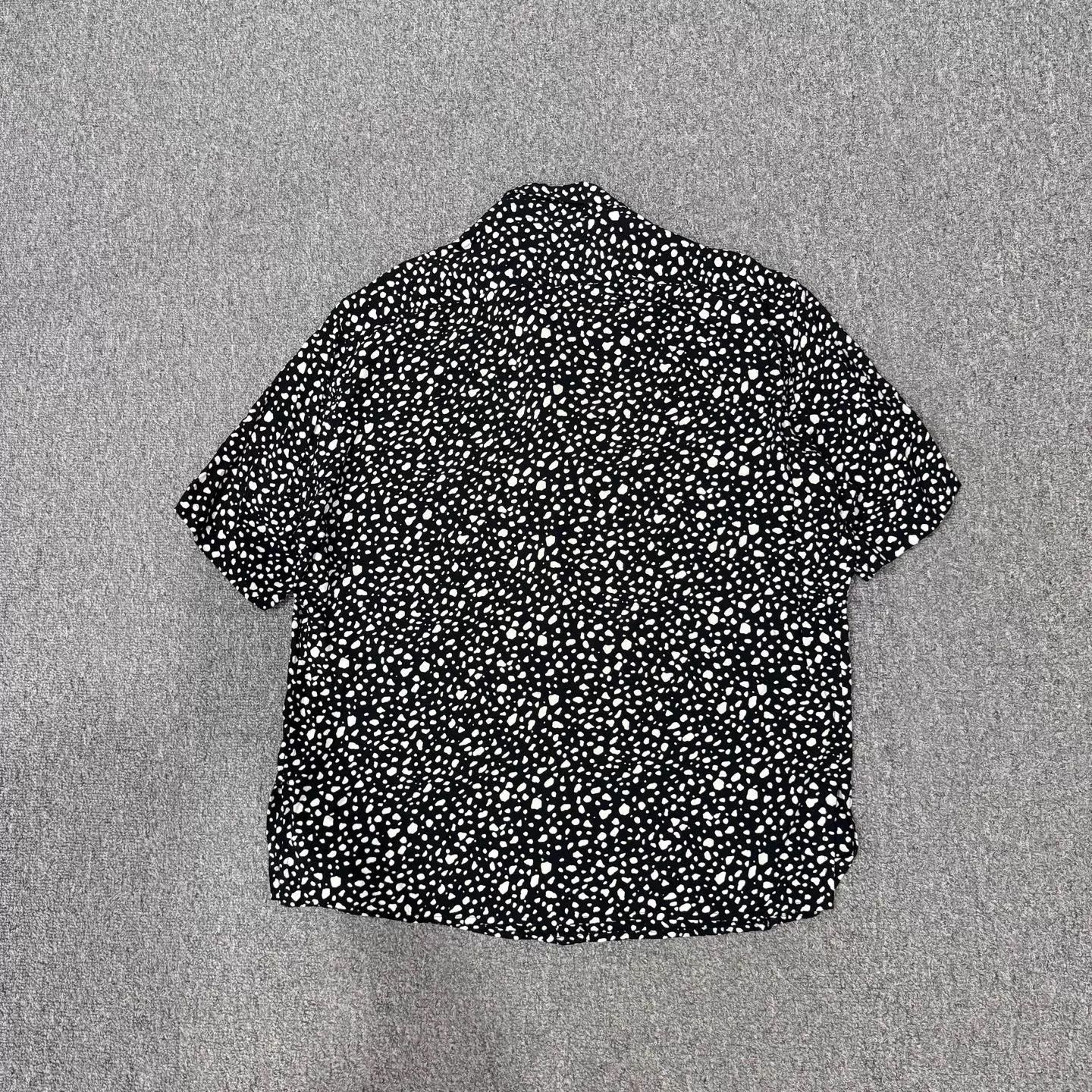Saint Laurent Paris SLP B&W Polka Dot Leopard SS Shirt 40 99 New Size US M / EU 48-50 / 2 - 1 Thumbnail