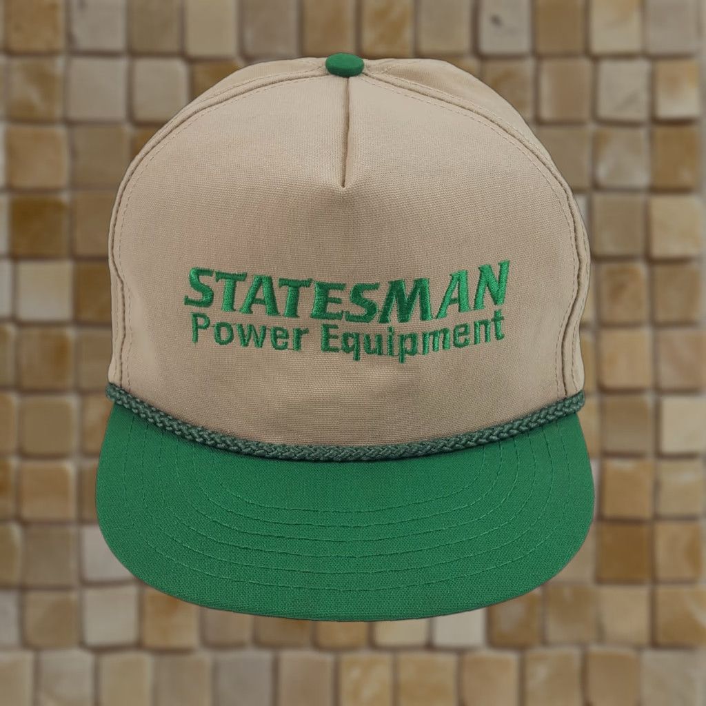 Vintage VINTAGE 90s America's Cap Co. Statesman Farm Tractors Trucker Hat Adjustable Green One Size Mens Size ONE SIZE - 1 Thumbnail