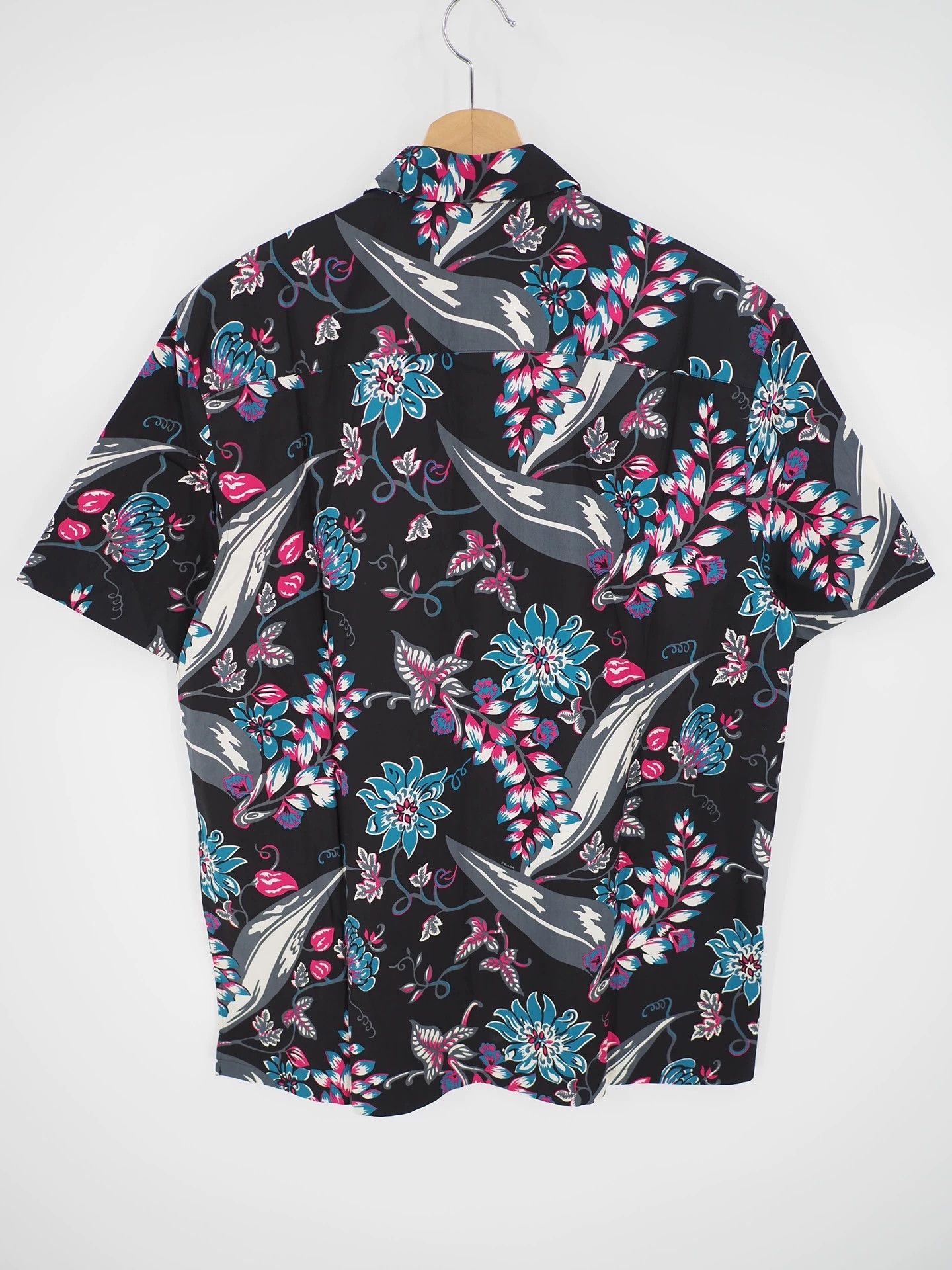 Prada PRADA runway-style black floral Hawaiian short-sleeved shirt Size US L / EU 52-54 / 3 - 2 Thumbnail