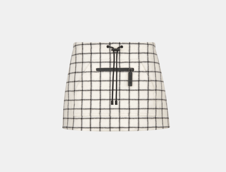 Dior o1w1db11225 451P37 Mini Skirt in White/Black Size 30" / US 8 / IT 44 - 1 Thumbnail