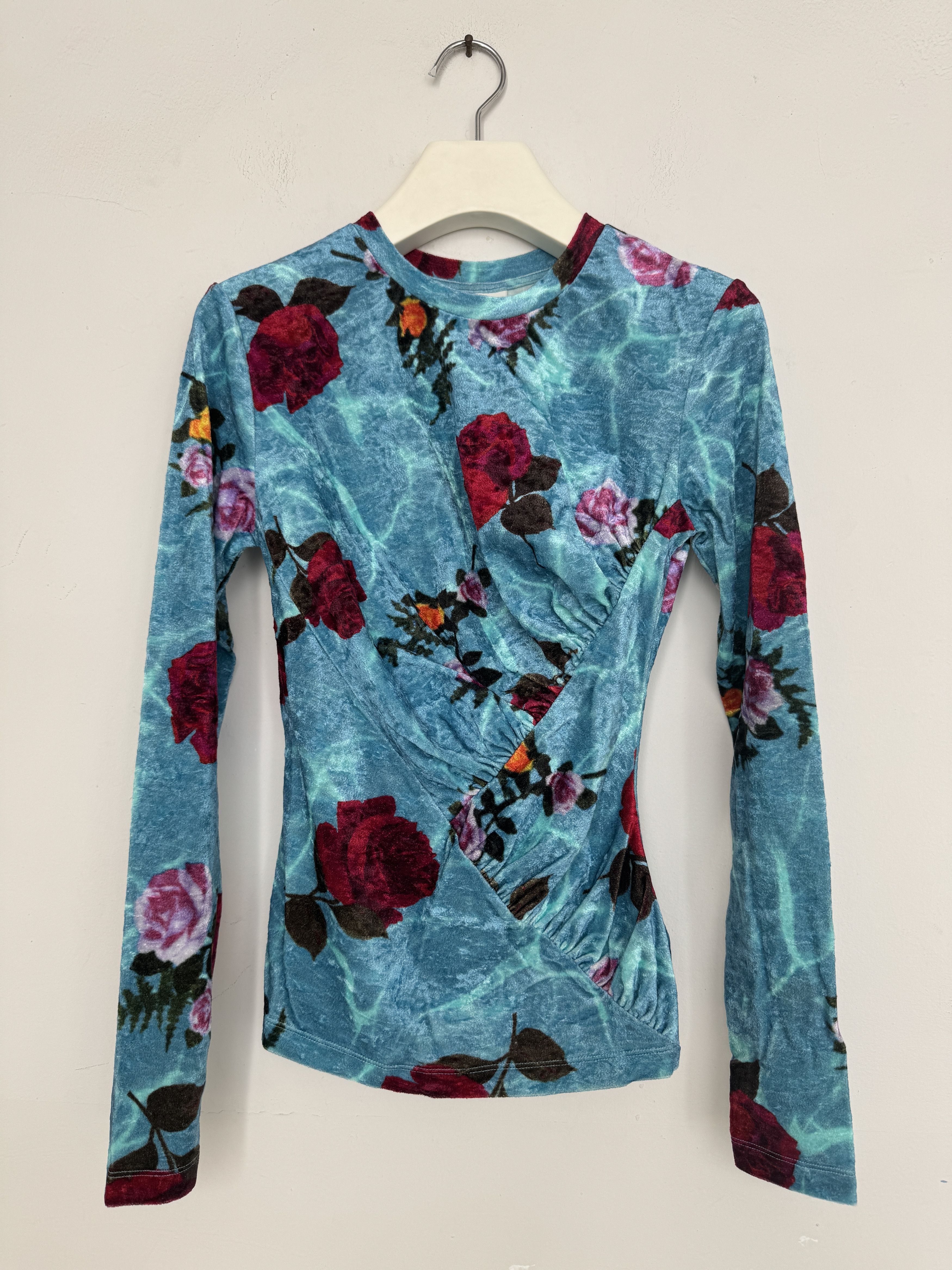 Dries Van Noten Dries Van Noten Floral Velvet Top Size XS / US 0-2 / IT 36-38 - 1 Thumbnail