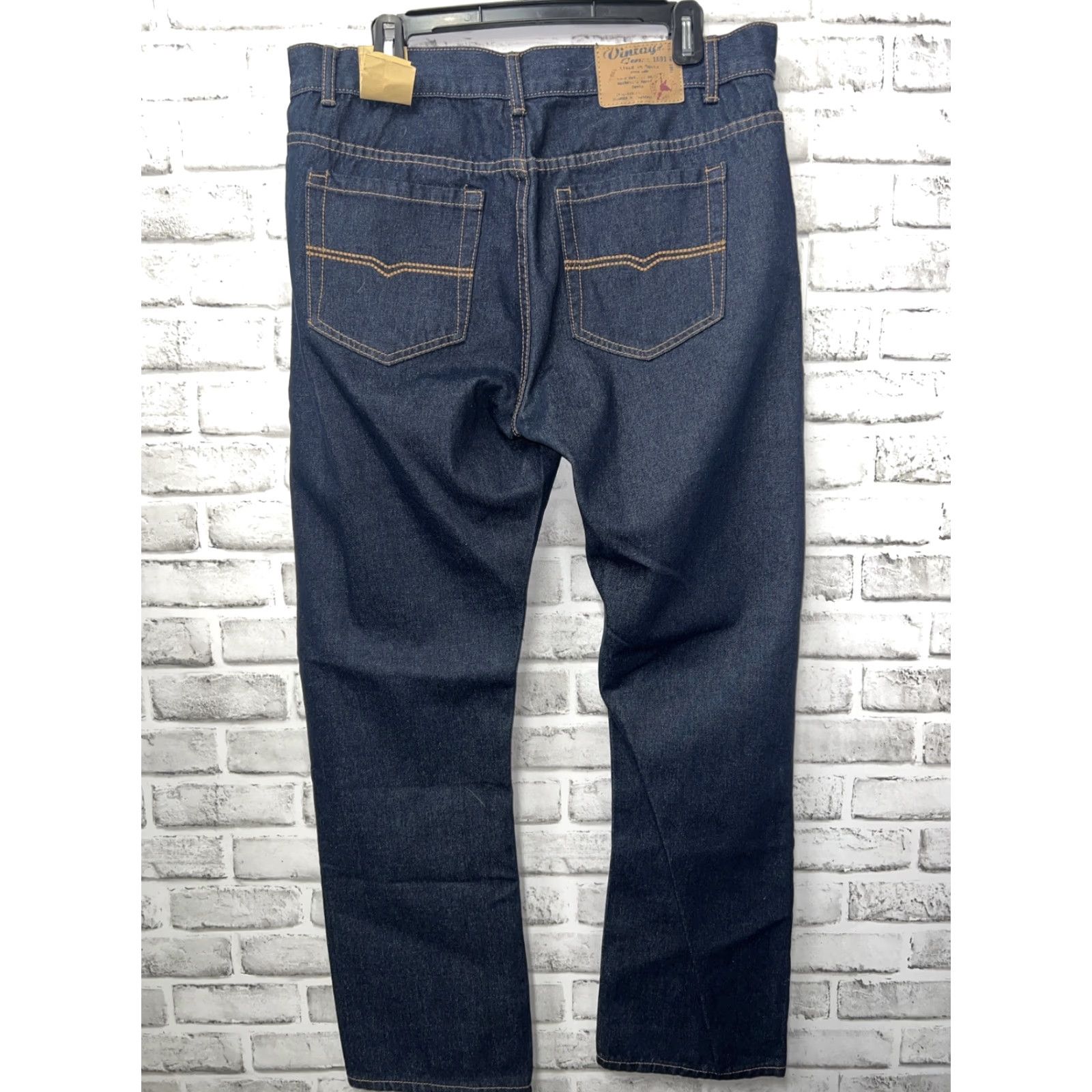 Vintage VINTAGE Genes Jeans Mens 36x32 Blue Straight NWT Vintage Genes Jeans Mens 36x32 Blue Straight NWT Size US 36 / EU 52 - 5 Thumbnail