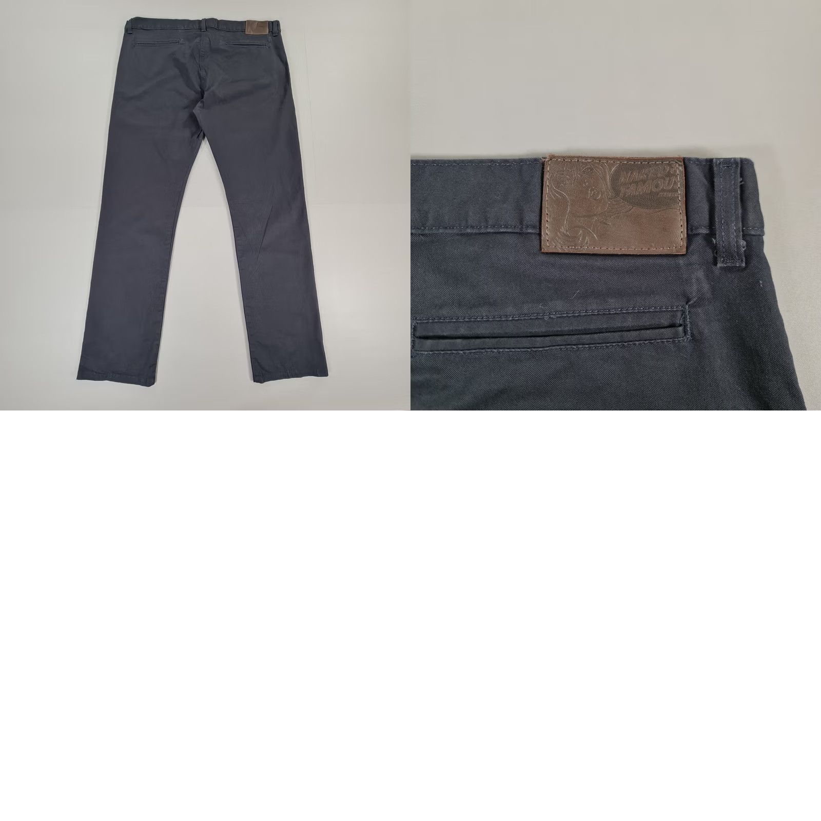 Vintage Naked & Famous Mens Chino Trousers Slim Stretch Flat Front Navy Blue W40 L31 Denim Casual Pockets 40 in Canada Mens Size US 40 / EU 56 - 8 Thumbnail