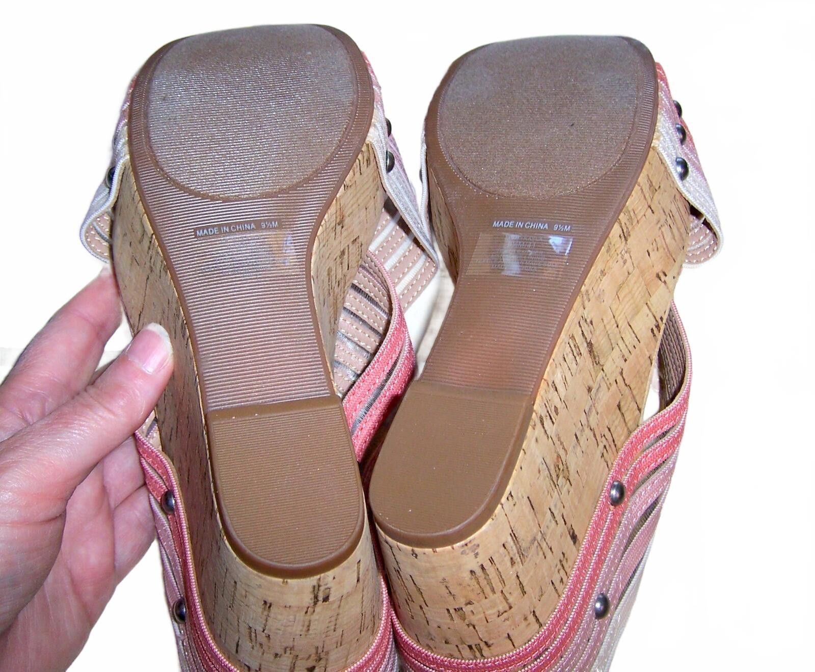 Lucky Brand Lucky Brand Mykayla Cork Wedge Sandals - Pink - US 9.5 Size US 9.5 / IT 39.5 - 6 Thumbnail