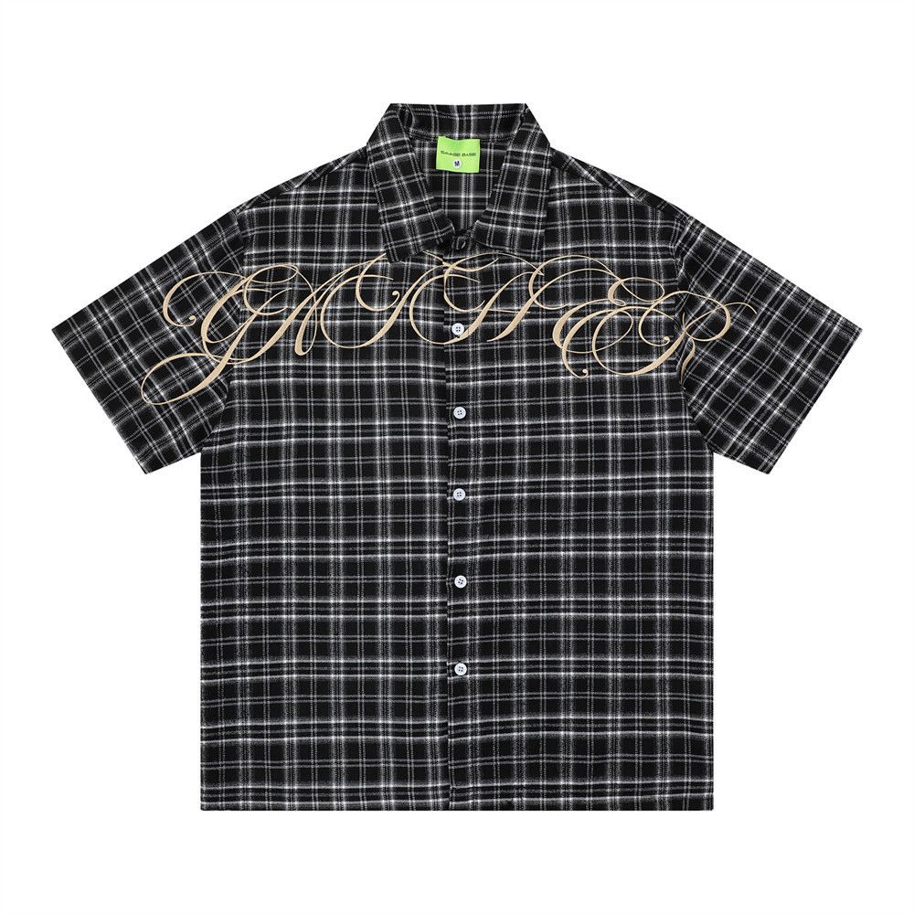 Vintage Men's Japanese Retro Plaid Casual Shirt with Embroidery Size US M / EU 48-50 / 2 - 1 Thumbnail