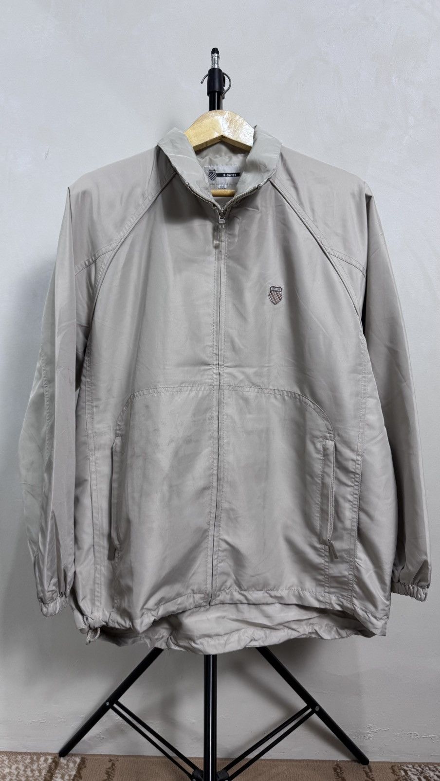 K-Swiss K Swiss Off White Windbreaker Jacket Size US M / EU 48-50 / 2 - 1 Thumbnail