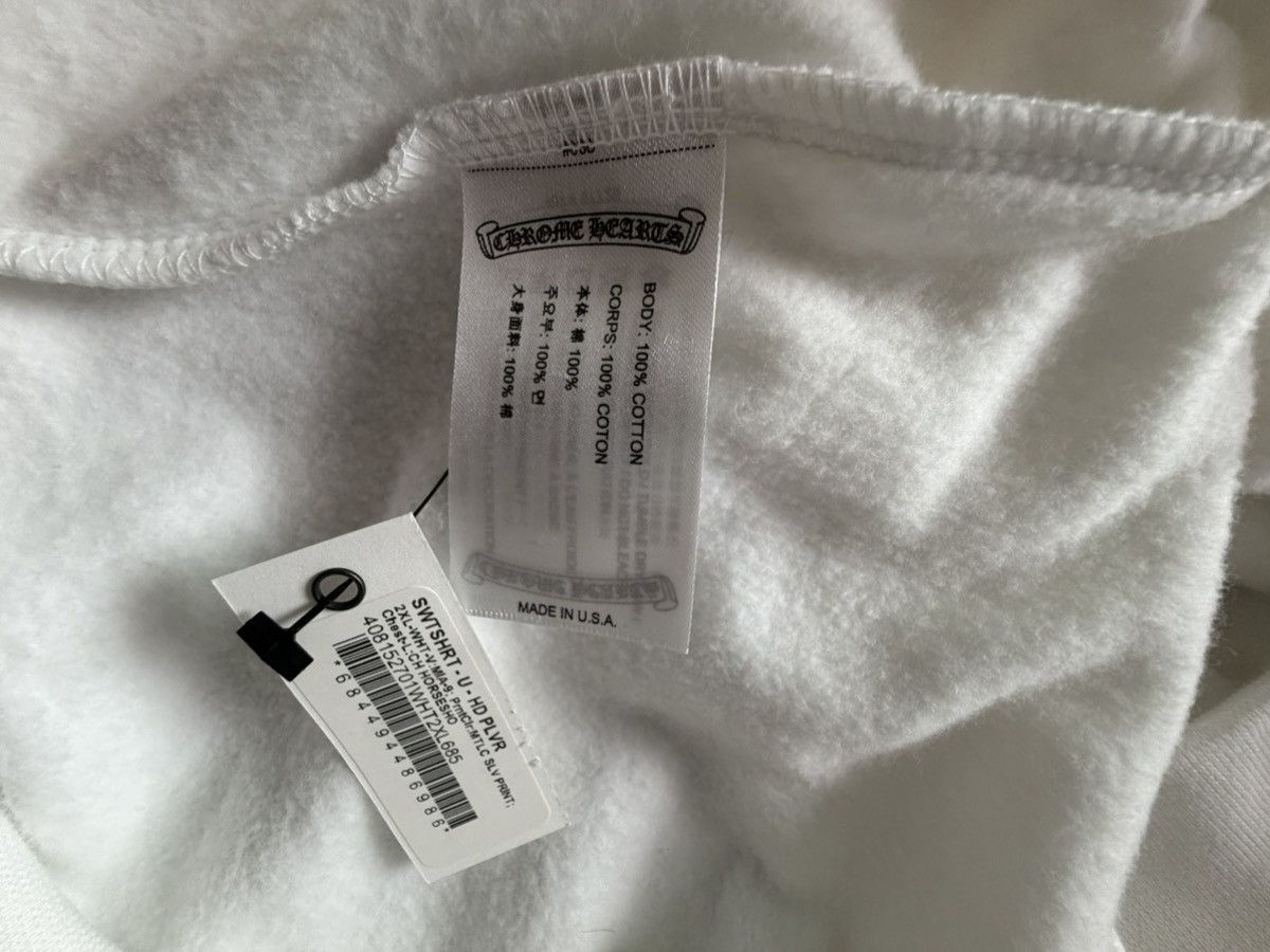 Chrome Hearts Chrome Heart White Miami Horseshoe Hoodie Size US XXL / EU 58 / 5 - 4 Thumbnail