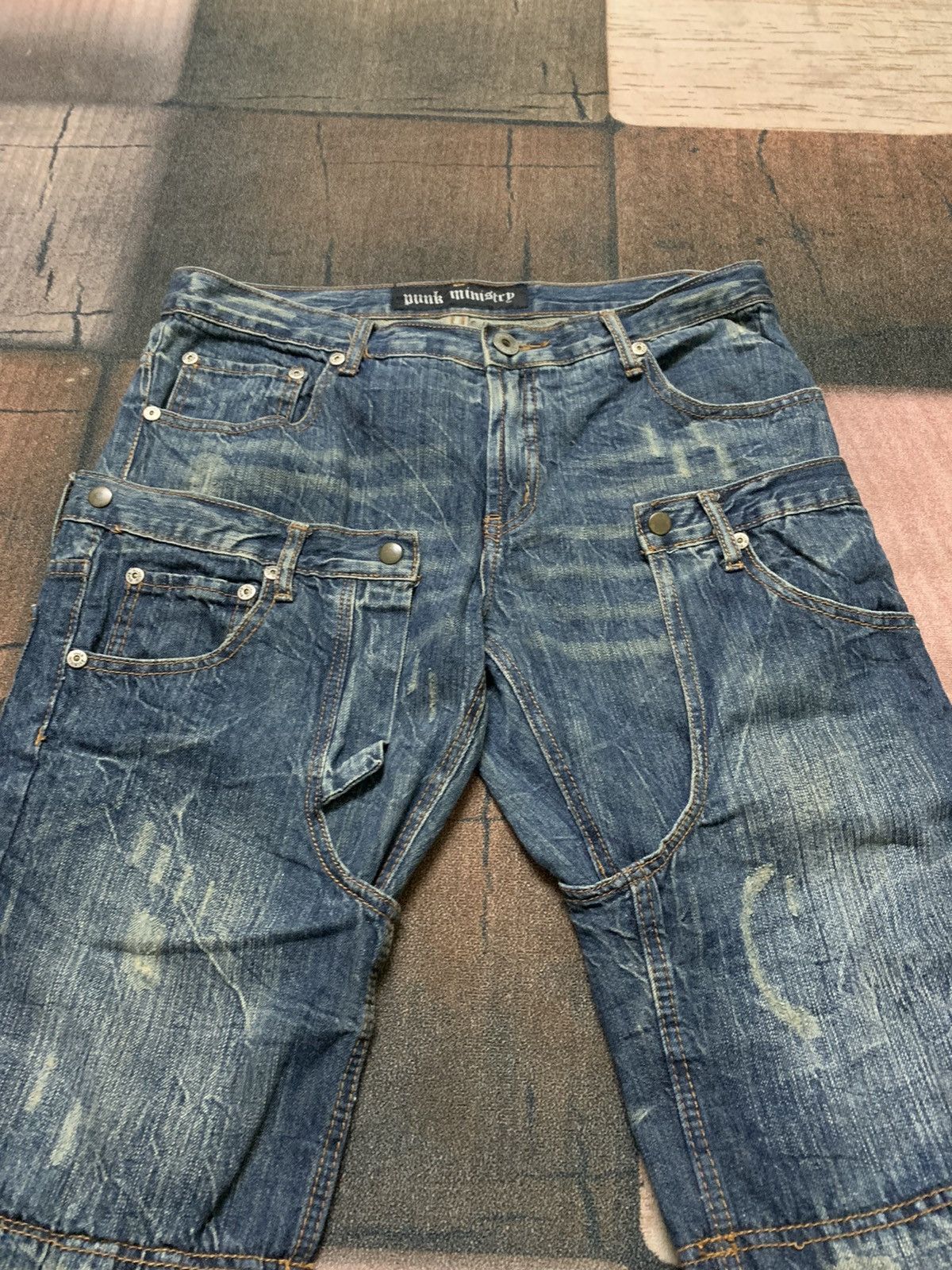 If Six Was Nine CRAZY BONDAGE PUNK double knee / double waist multipocket Size US 34 / EU 50 - 3 Thumbnail