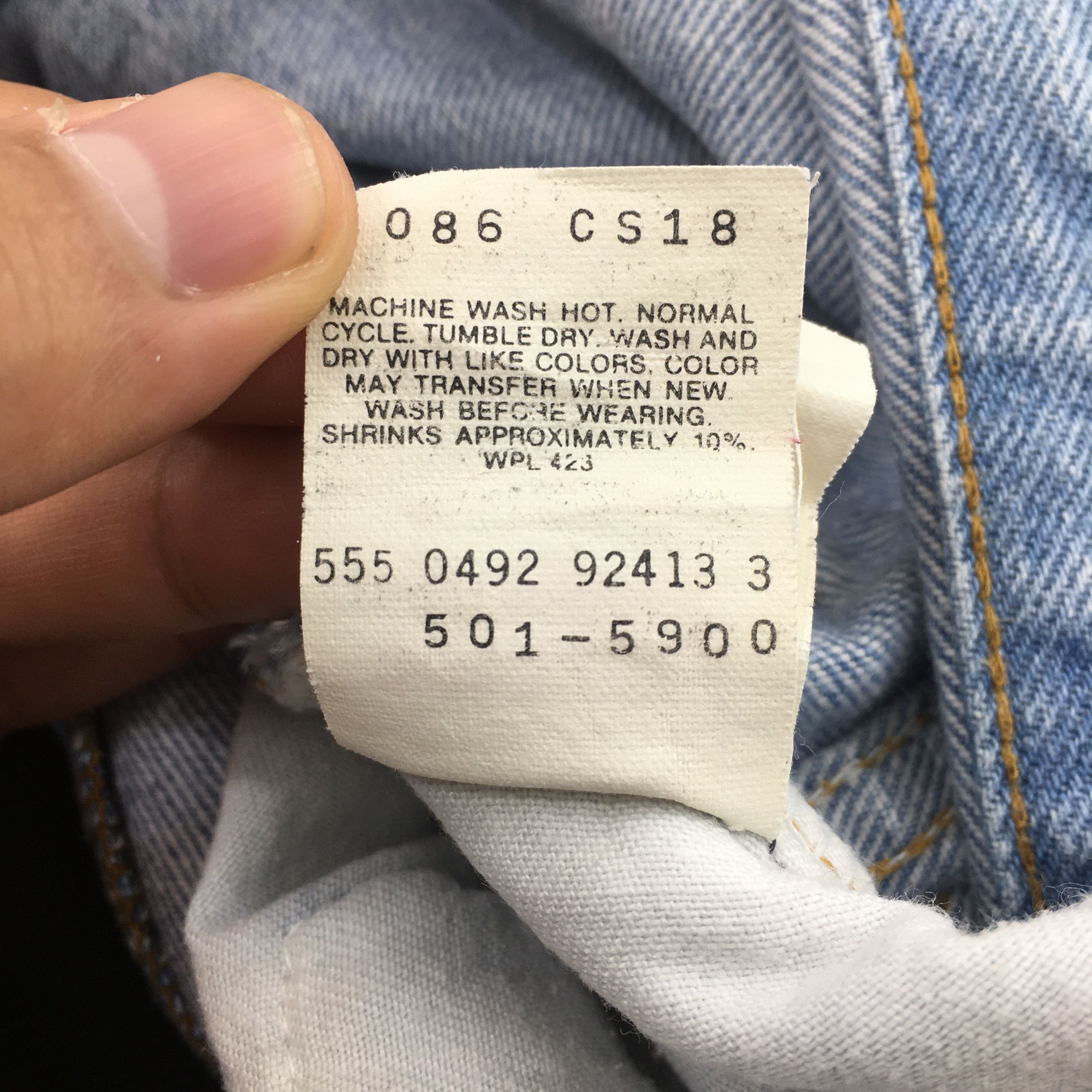 Levi's Size 27x31.5 Vintage 90s Levi's 501 Faded Blue Jeans S299 Size 27" / US 4 / IT 40 - 14 Thumbnail